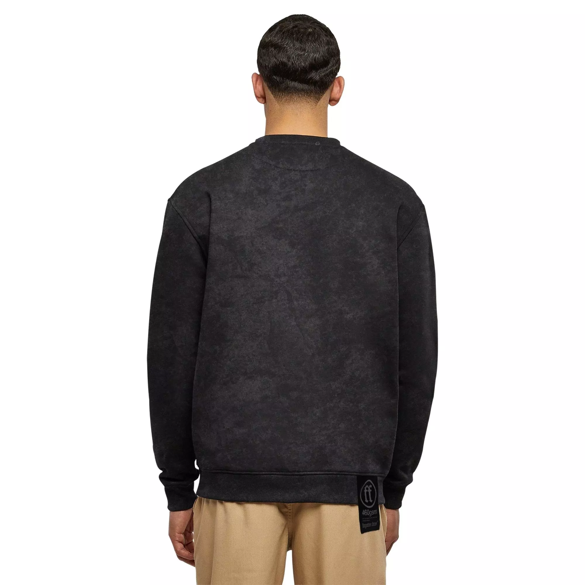 Forgotten Faces Men's Acid Wash Boxy Crewneck - Acid Black - BLACK