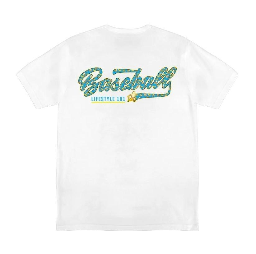 Baseball Lifestyle 101 Men's Banana Tee - White - WHITE Thumbnail View 1