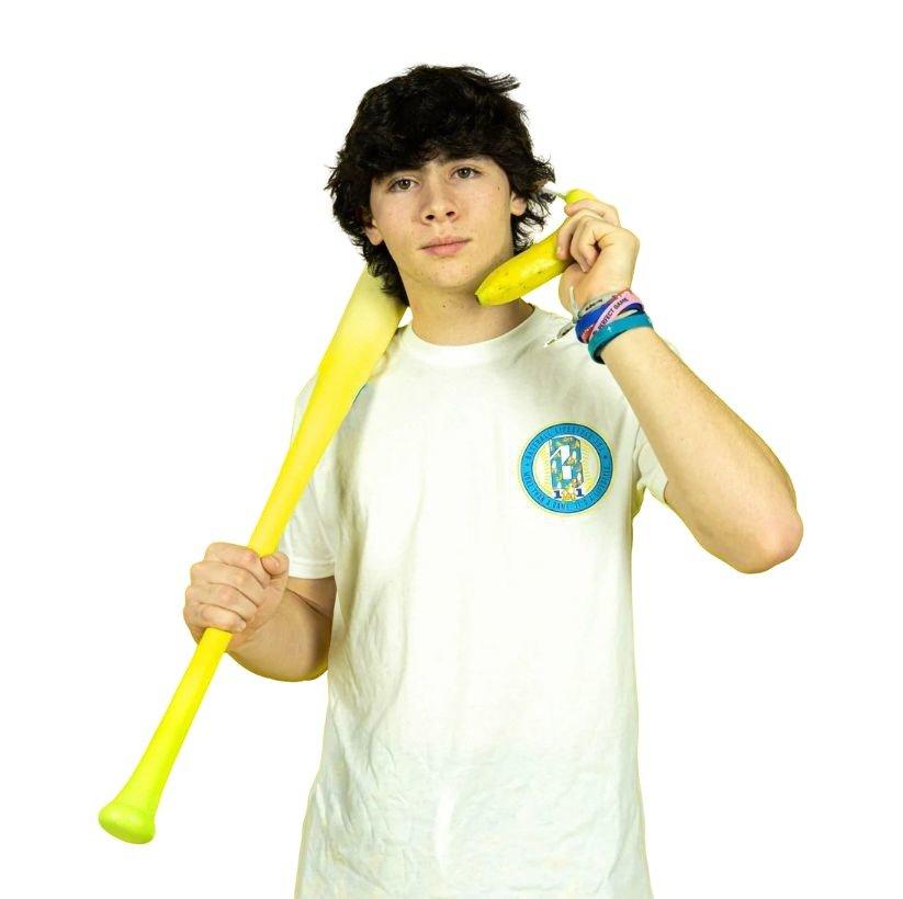 Baseball Lifestyle 101 Men's Banana Tee - White - WHITE Thumbnail View 3