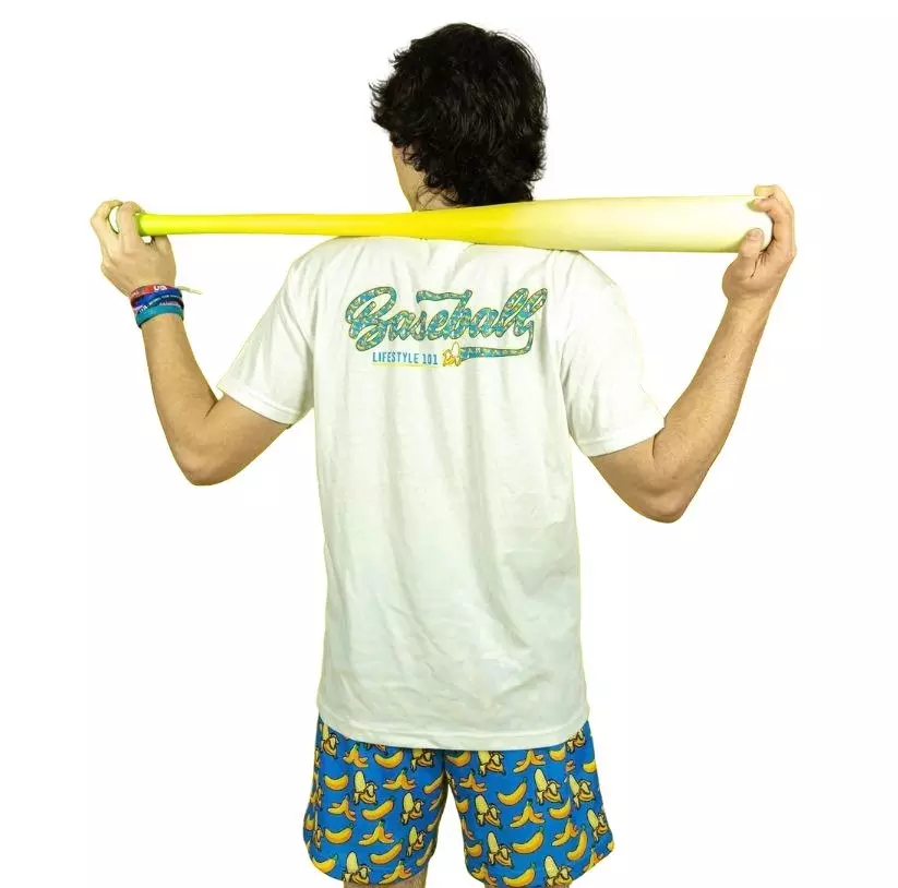 Baseball Lifestyle 101 Men's Banana Tee - White - WHITE