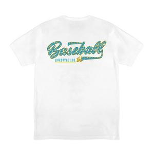 Baseball Lifestyle 101 Men's Banana Tee - White