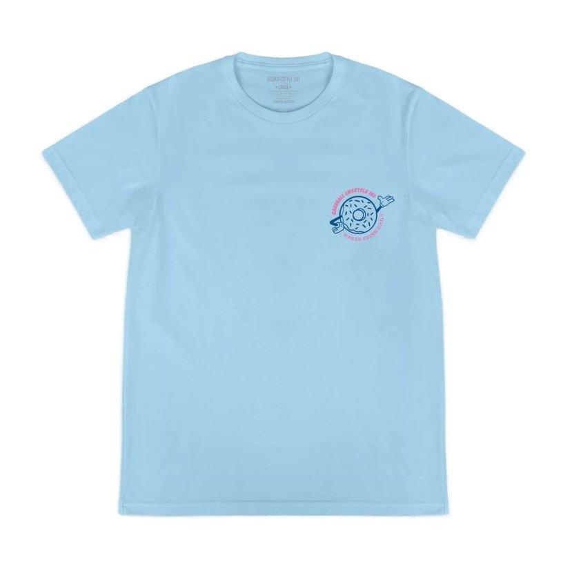 Baseball Lifestyle 101 Men's Donut Tee - Blue - BLUE Thumbnail View 2