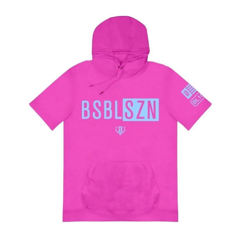 Baseball Lifestyle 101 Men's Baseball SZN Short Sleeve V2 Shirt - Cotton Candy Pink - PINK Thumbnail View 1