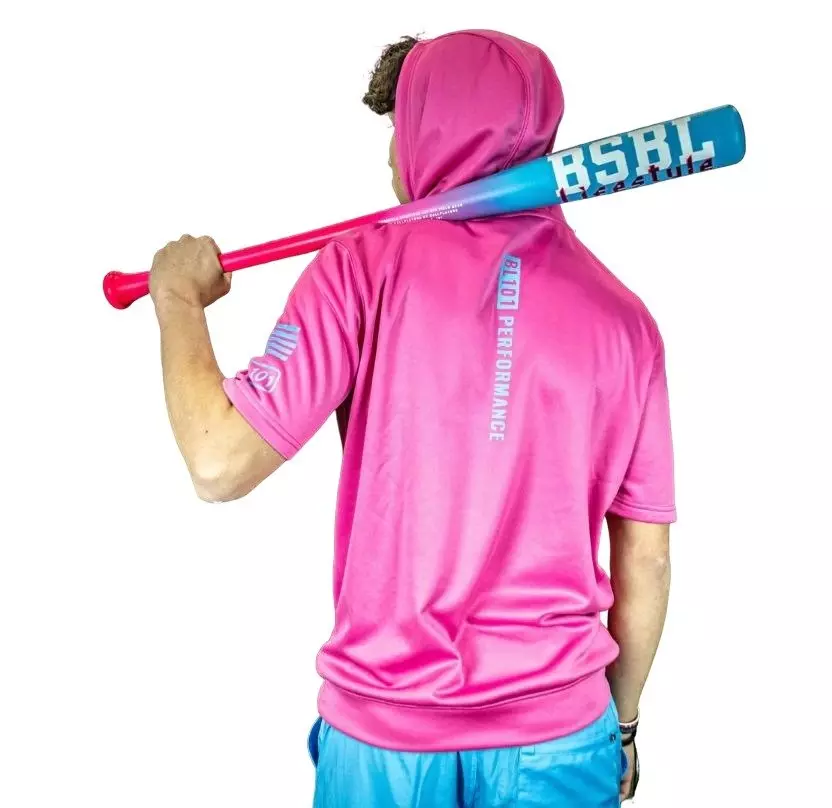 Baseball Lifestyle 101 Men's Baseball SZN Short Sleeve V2 Shirt - Cotton Candy Pink - PINK