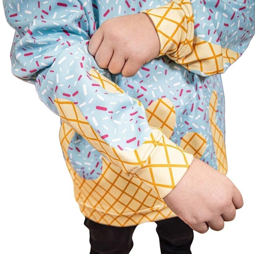 Baseball Lifestyle 101 Men's Ice Cream Hoodie - Cotton Candy - BLUE Thumbnail View 5