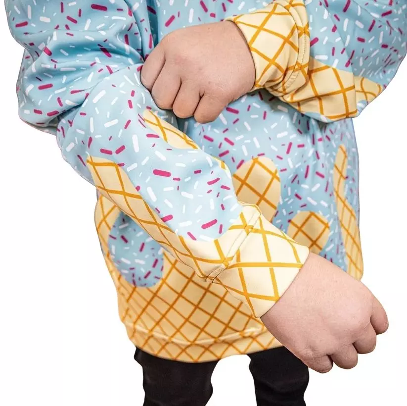 Baseball Lifestyle 101 Men's Ice Cream Hoodie - Cotton Candy - BLUE