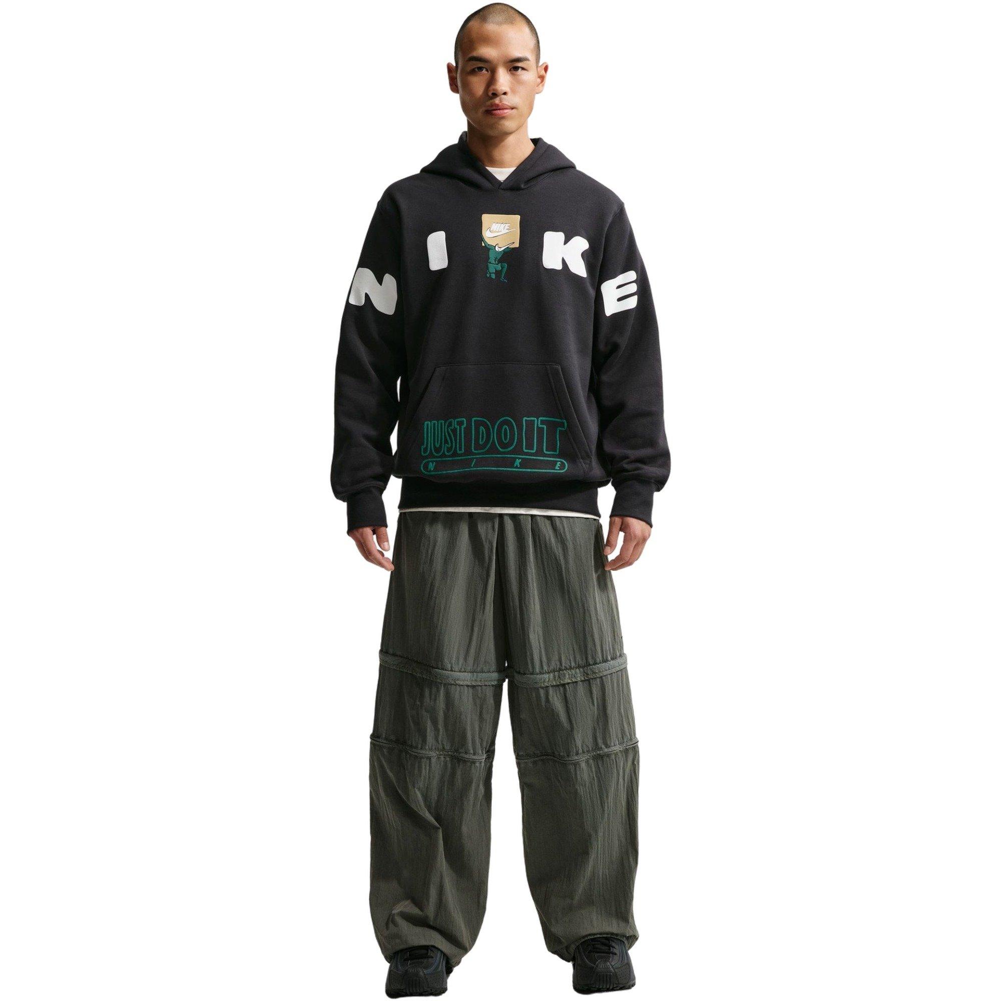 Nike Men's Club Fleece Hoodie - BLACK Thumbnail View 1