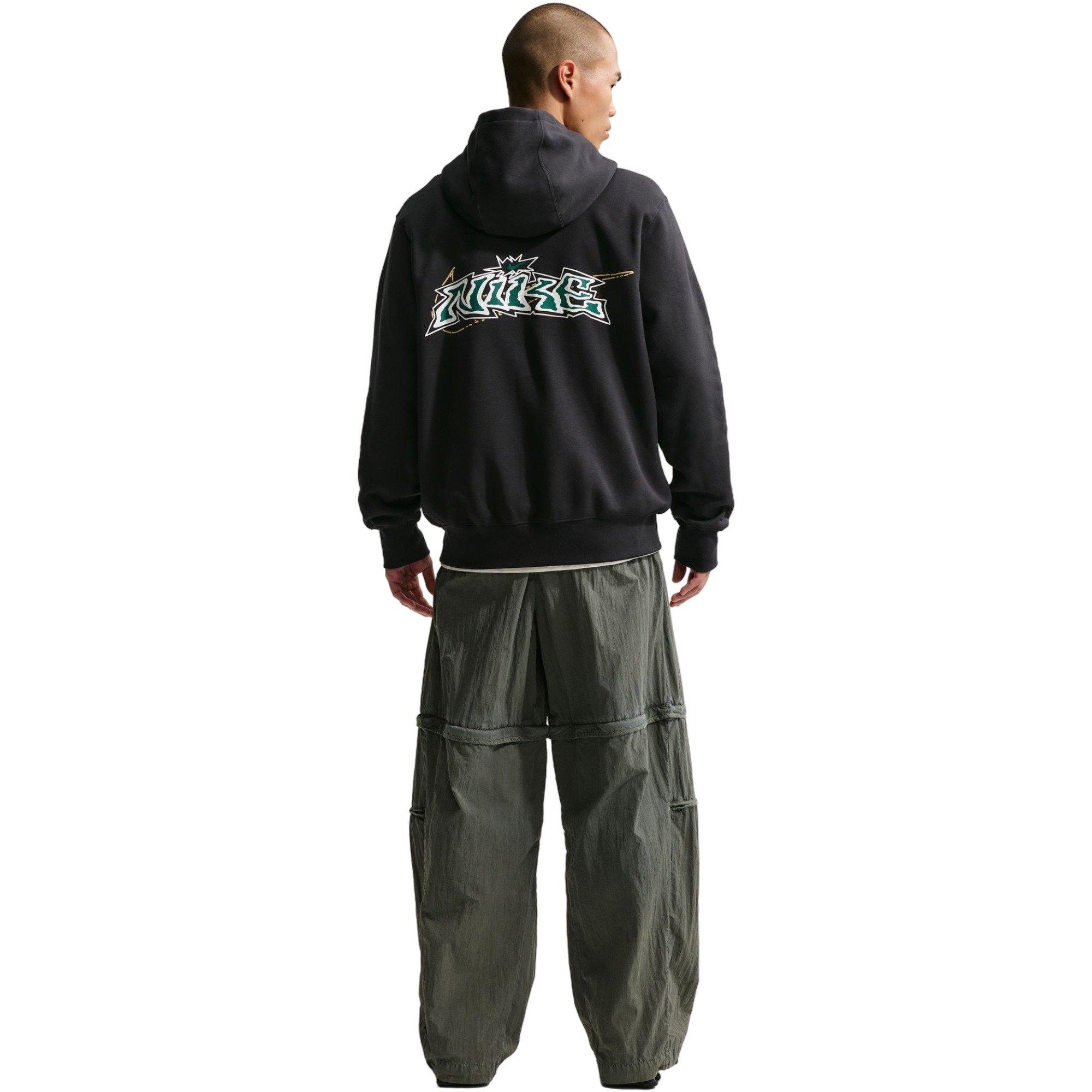 Nike Men's Club Fleece Pullover Hoodie - Black - BLACK Thumbnail View 2