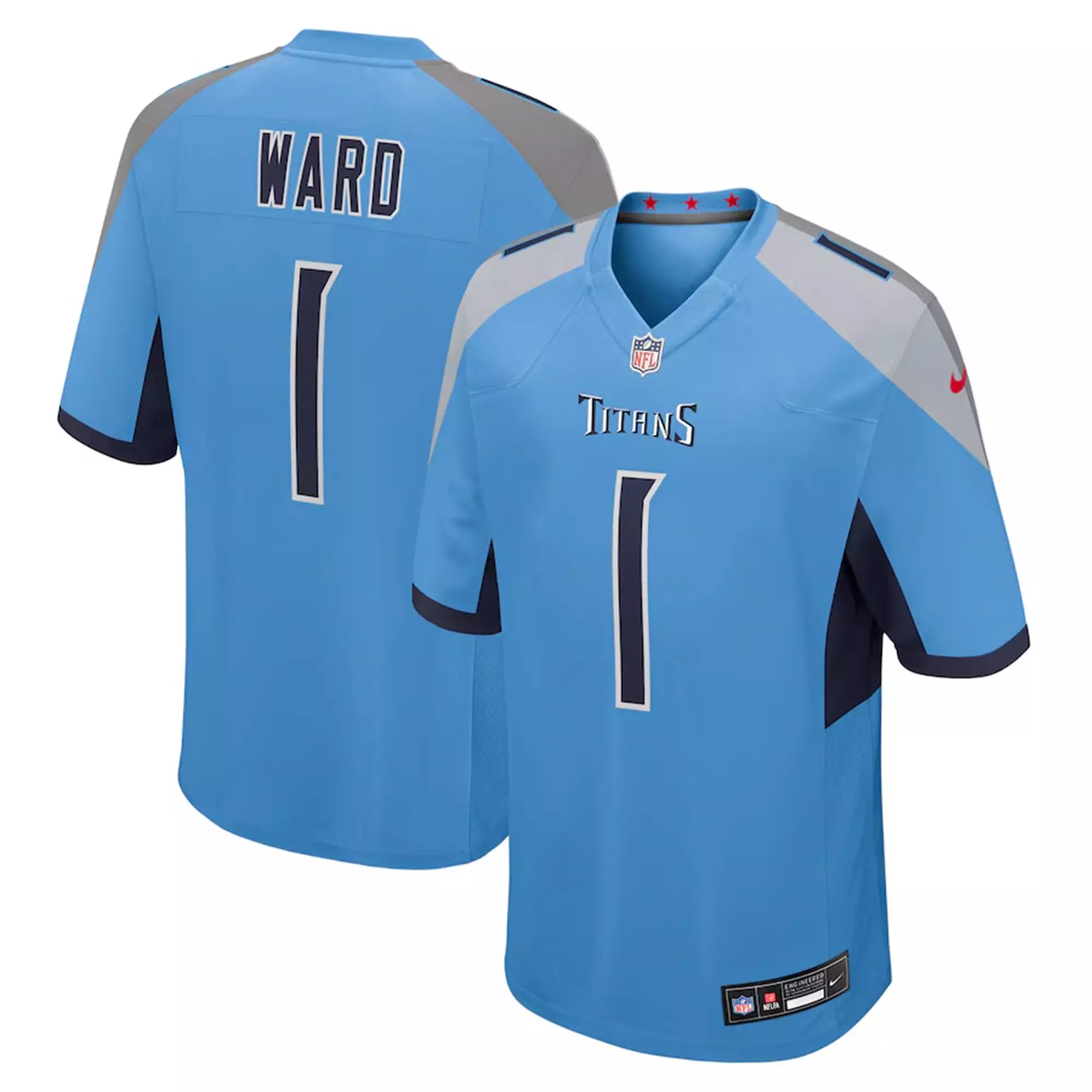 Nike Tennessee Titans Cam Ward Game Jersey-Light Blue - LT BLUE