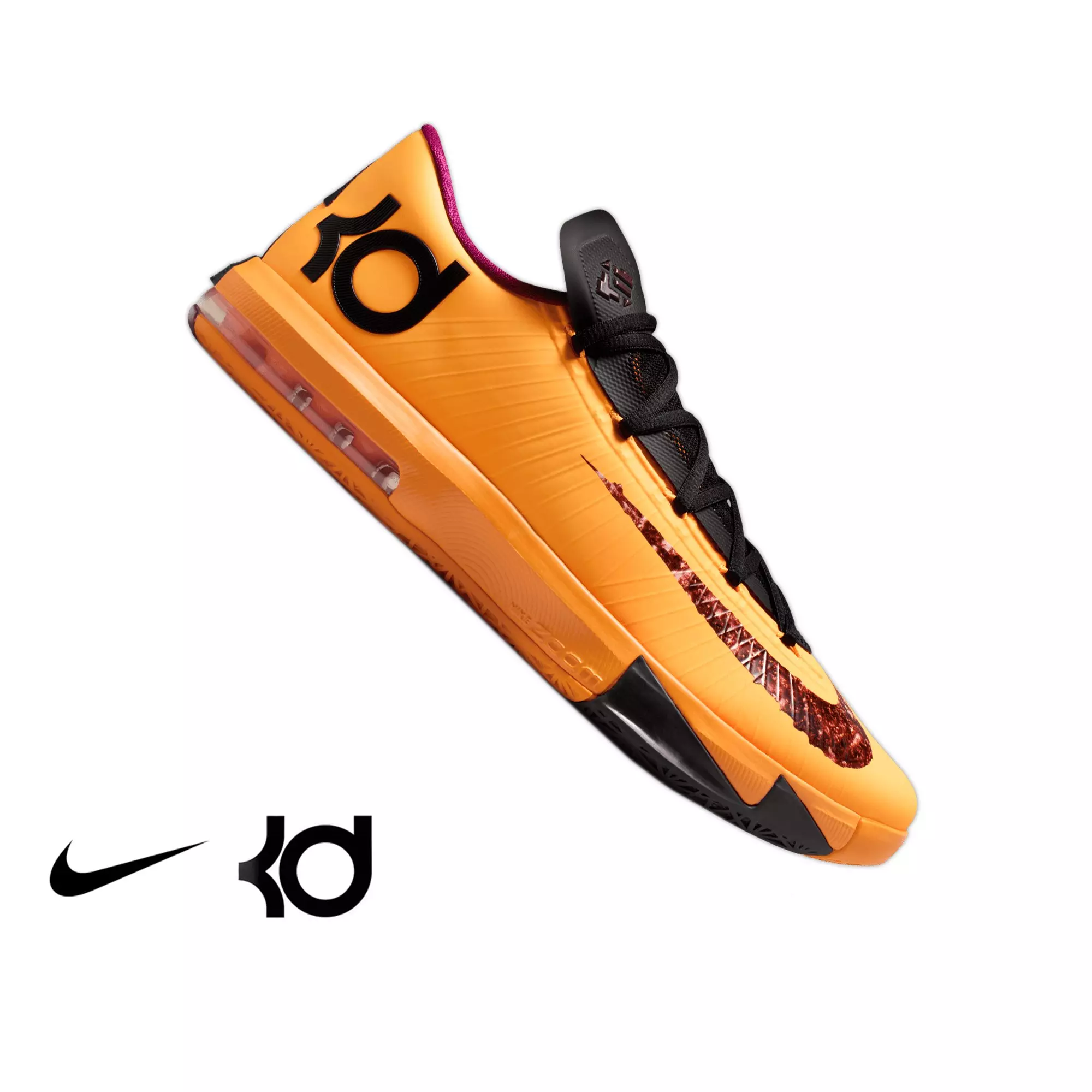 Nike Zoom KD 6 "Peanut Butter & Jelly" Men's Basketball Shoe - LASER ORANGE/RASPBERRY RED/BLACK