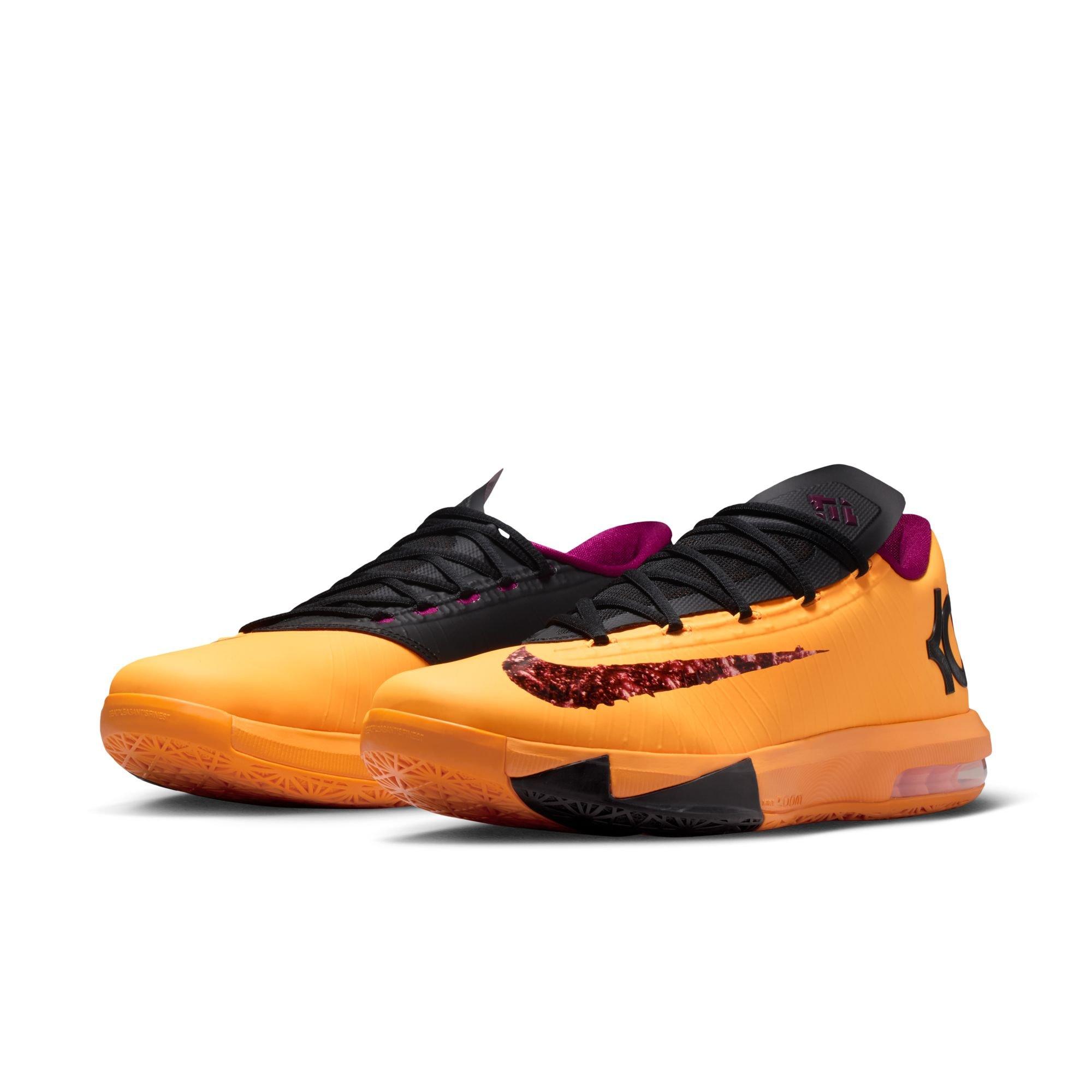 Nike Zoom KD 6 "Peanut Butter & Jelly" Men's Basketball Shoe - LASER ORANGE/RASPBERRY RED/BLACK Thumbnail View 4