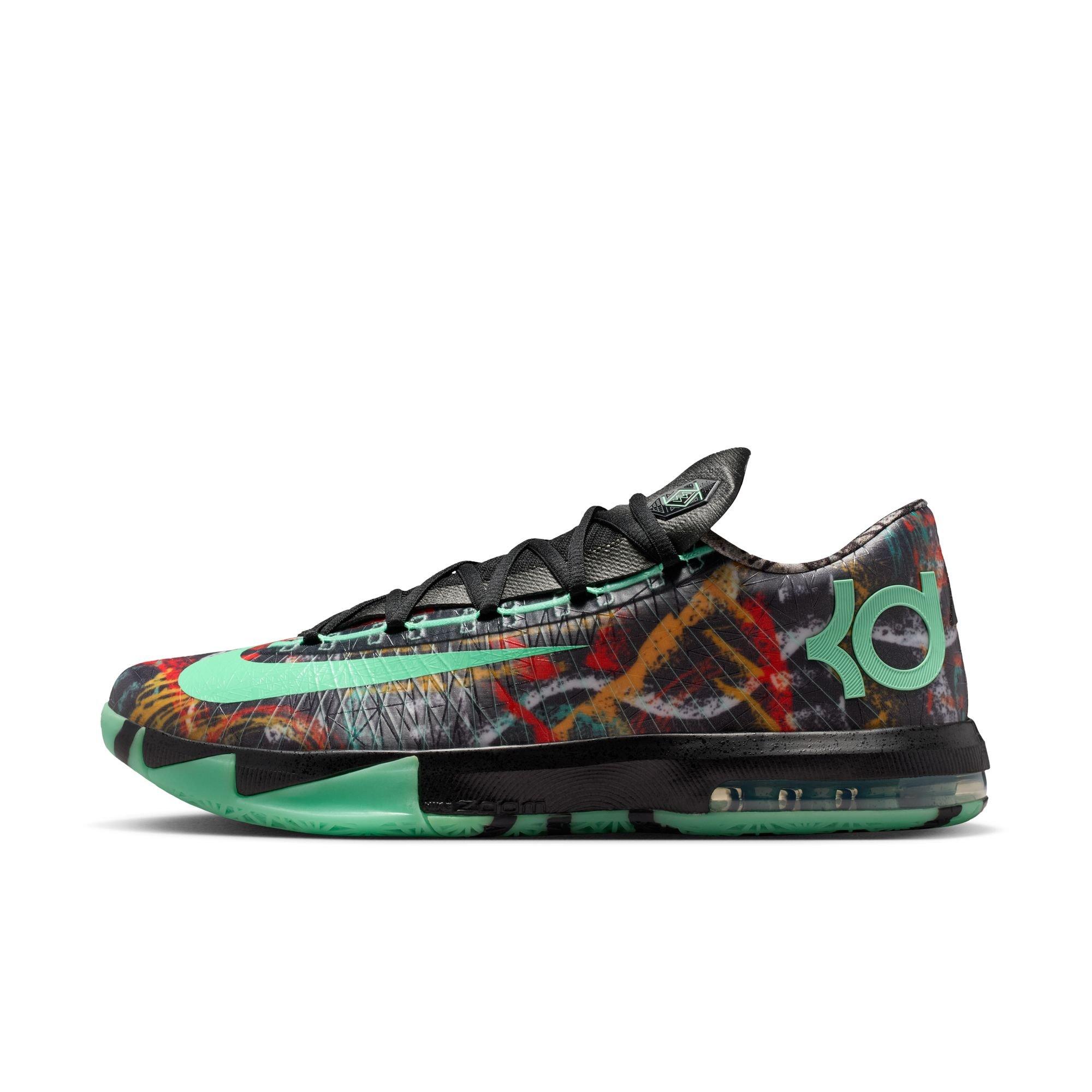 Nike Zoom KD 6 "All-Star Illusion" Men's Basketball Shoe - GREEN GLOW/BLACK Thumbnail View 9