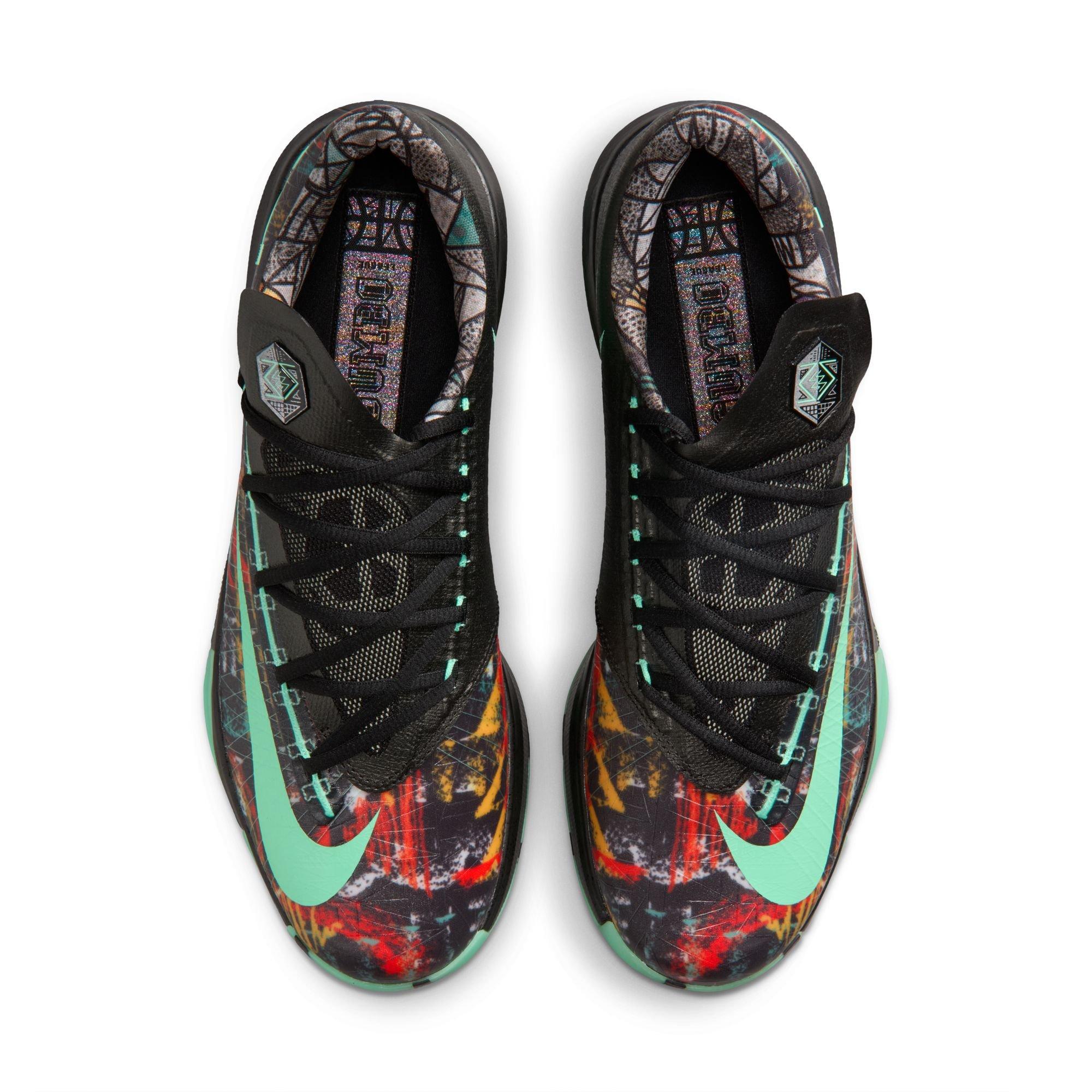 Nike Zoom KD 6 "All-Star Illusion" Men's Basketball Shoe - GREEN GLOW/BLACK Thumbnail View 12