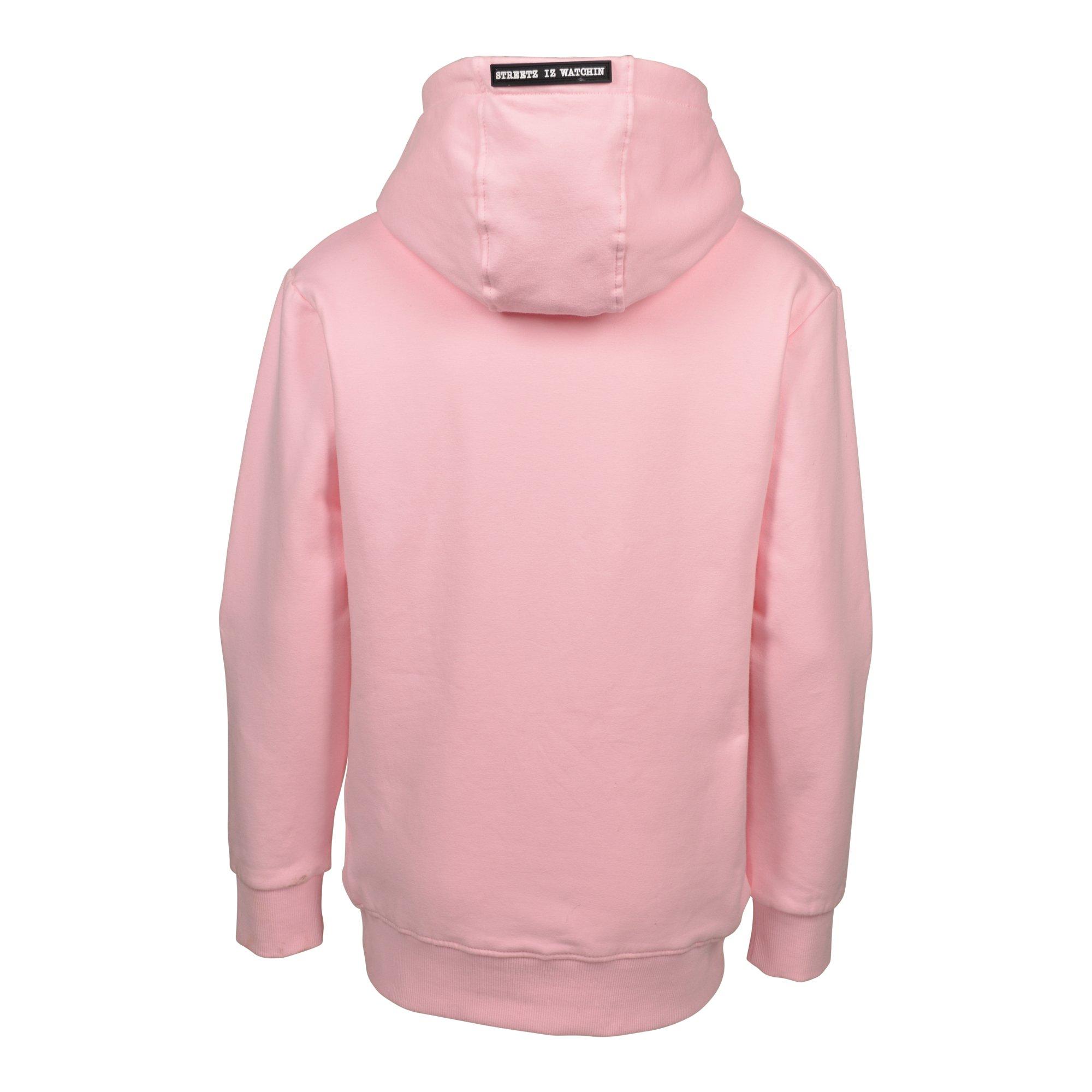 Streetz Iz Watchin GOAT Big Girls' Pink Hoodie