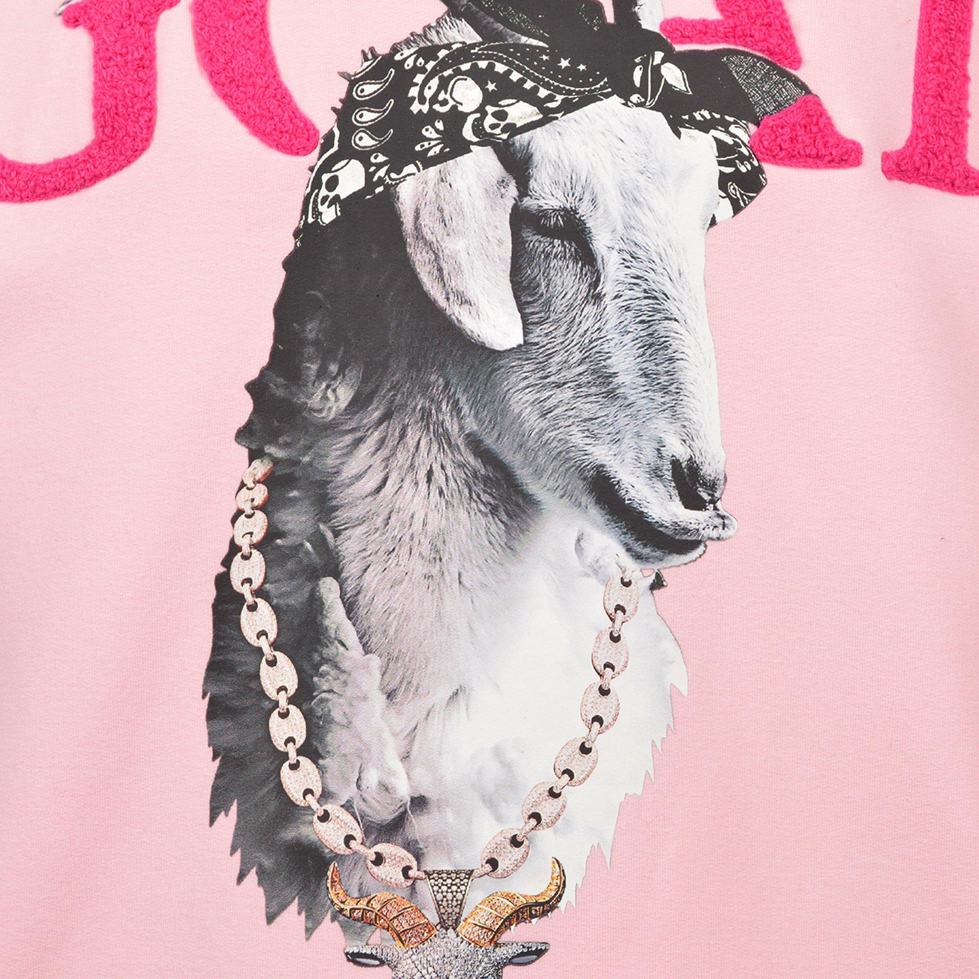 Streetz Iz Watchin GOAT Big Girls' Pink Hoodie
