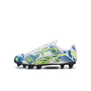 PUMA Ultra Christian Pulisic Legacy "White/Lake Blue/Yellow" Preschool Kids' Soccer Cleat