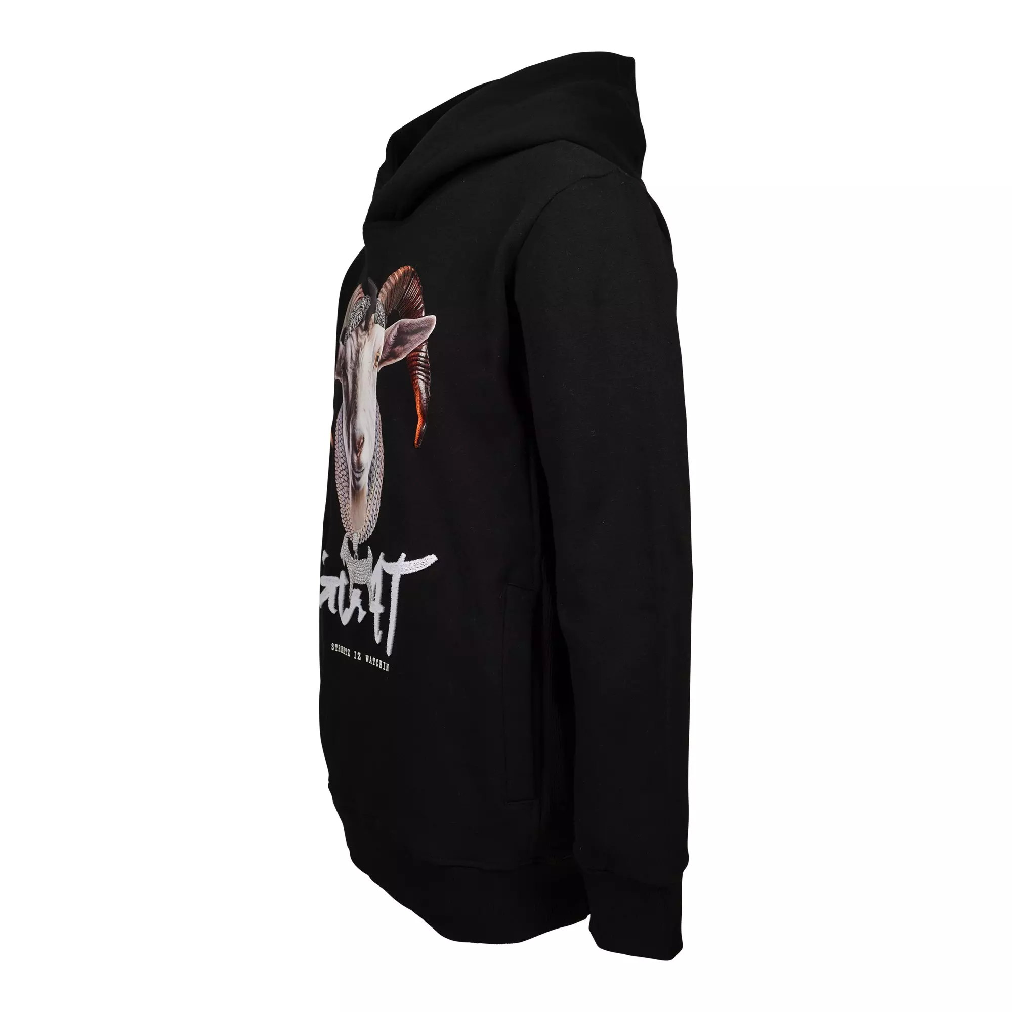 Streetz Iz Watchin Big Boys' GOAT Hoodie - Black - BLACK