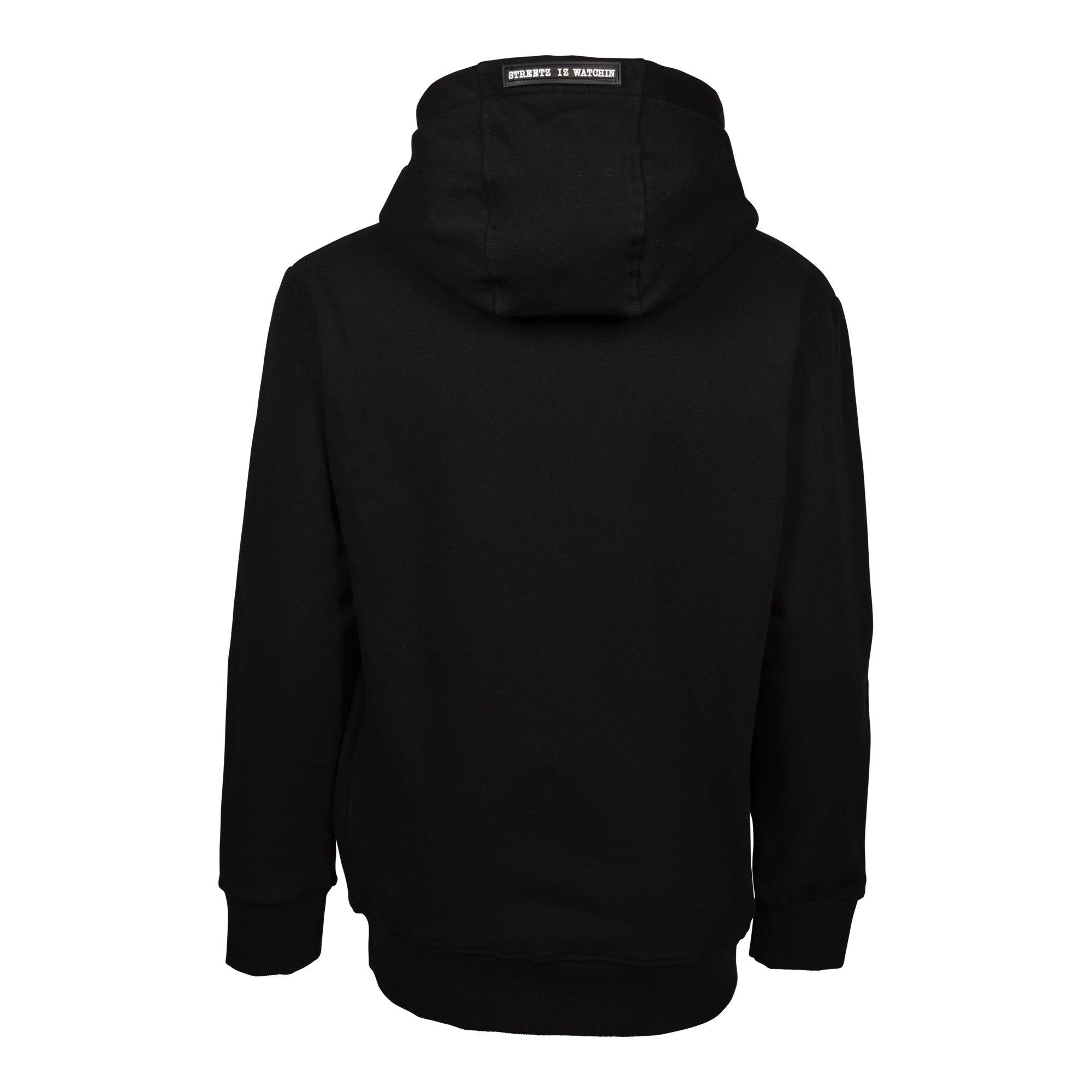 Streetz Iz Watchin GOAT Big Boys' Black Hoodie