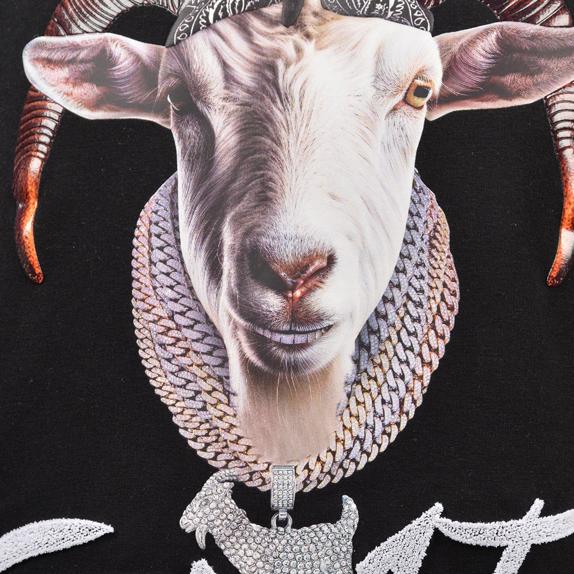 Streetz Iz Watchin GOAT Big Boys' Black Hoodie