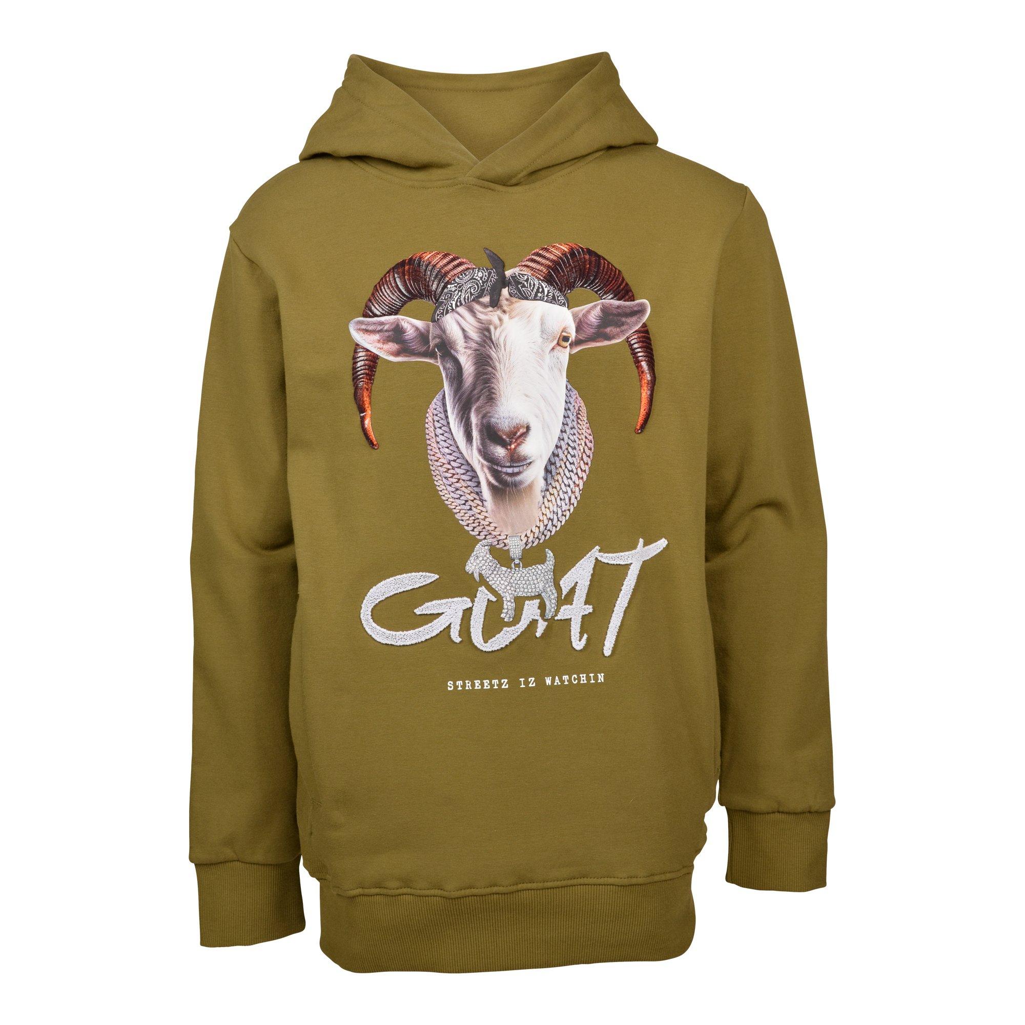 Olive Boys GOAT Logo Hoodie Sweatshirt | Hibbett