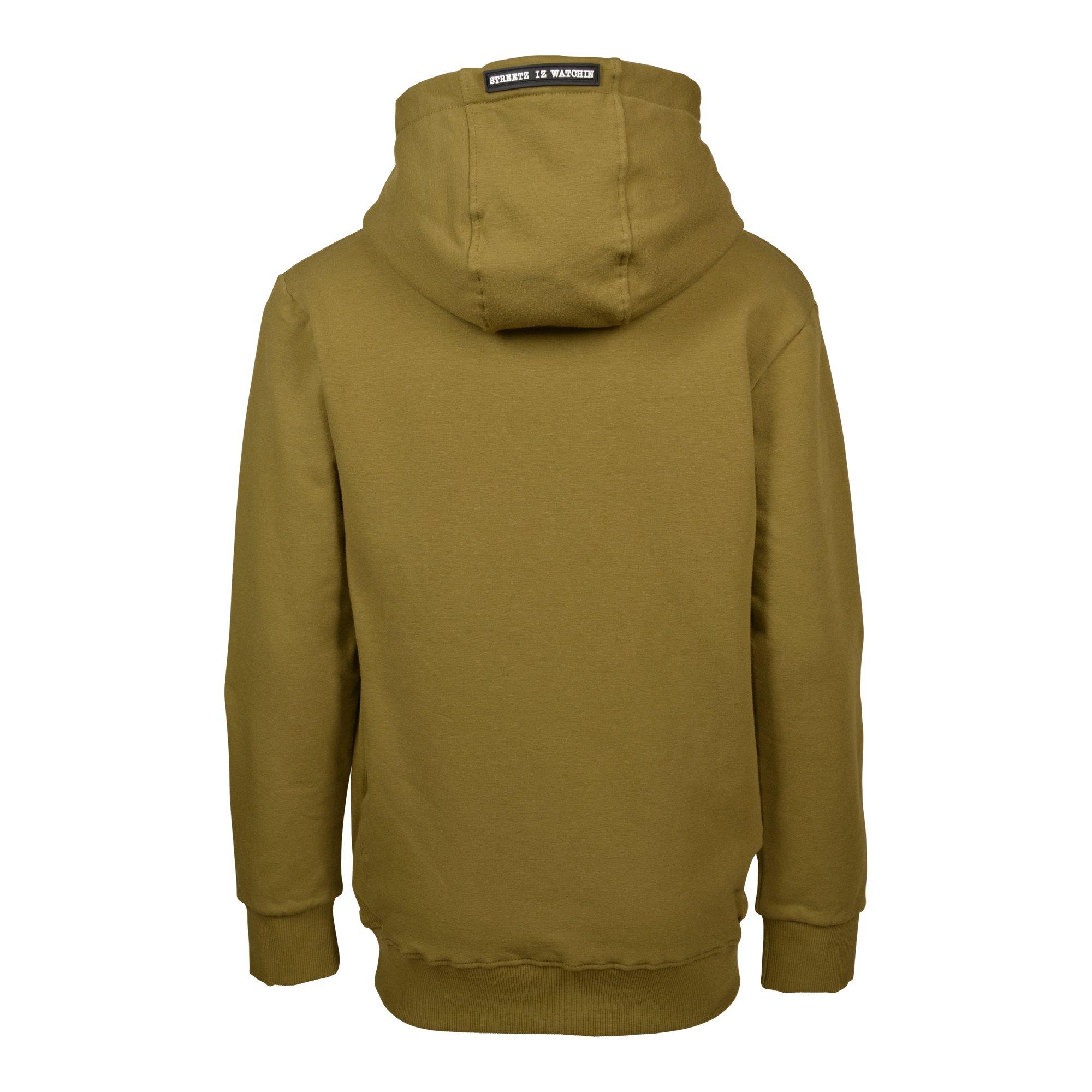 Streetz Iz Watchin GOAT Big Boys' Olive Hoodie