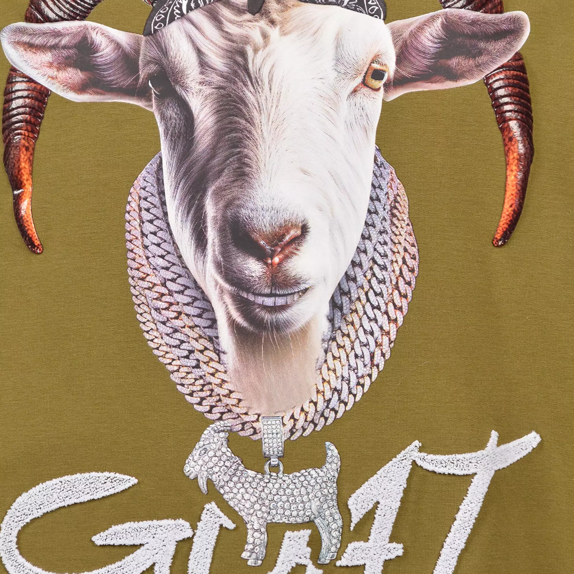 Streetz Iz Watchin Big Boys' GOAT Hoodie - Olive - OLIVE