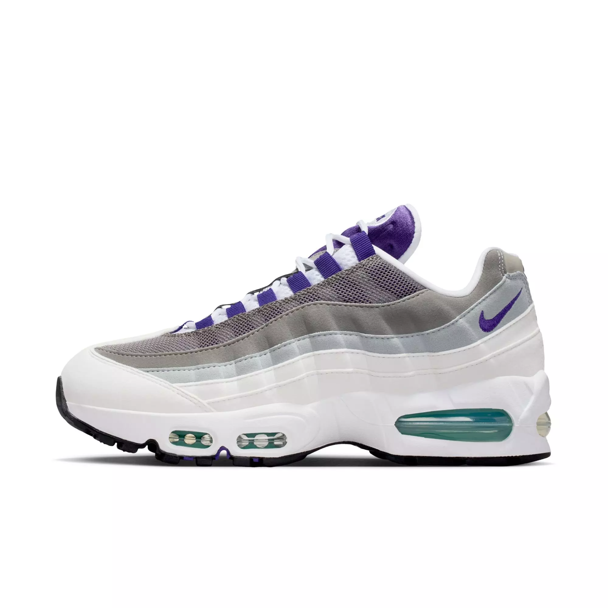 Nike Air Max 95 OG "White/Court Purple/Emerald Green" Women's Shoe - WHITE/PURPLE
