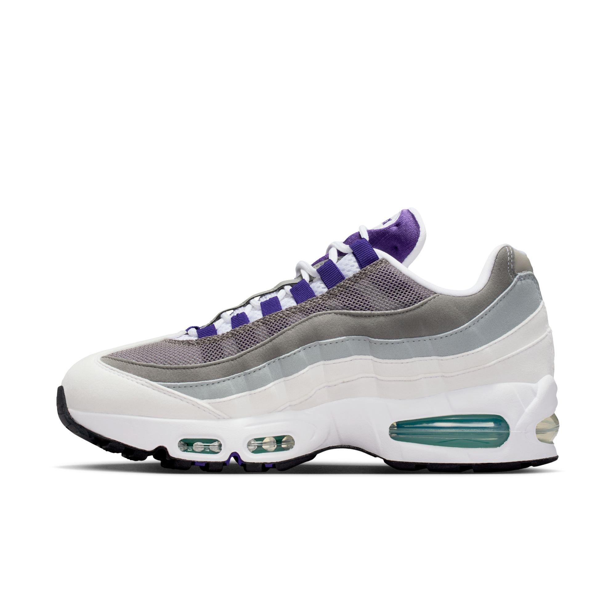 Nike Air Max 95 OG "White/Court Purple/Emerald Green" Women's Shoe - WHITE/PURPLE Thumbnail View 4