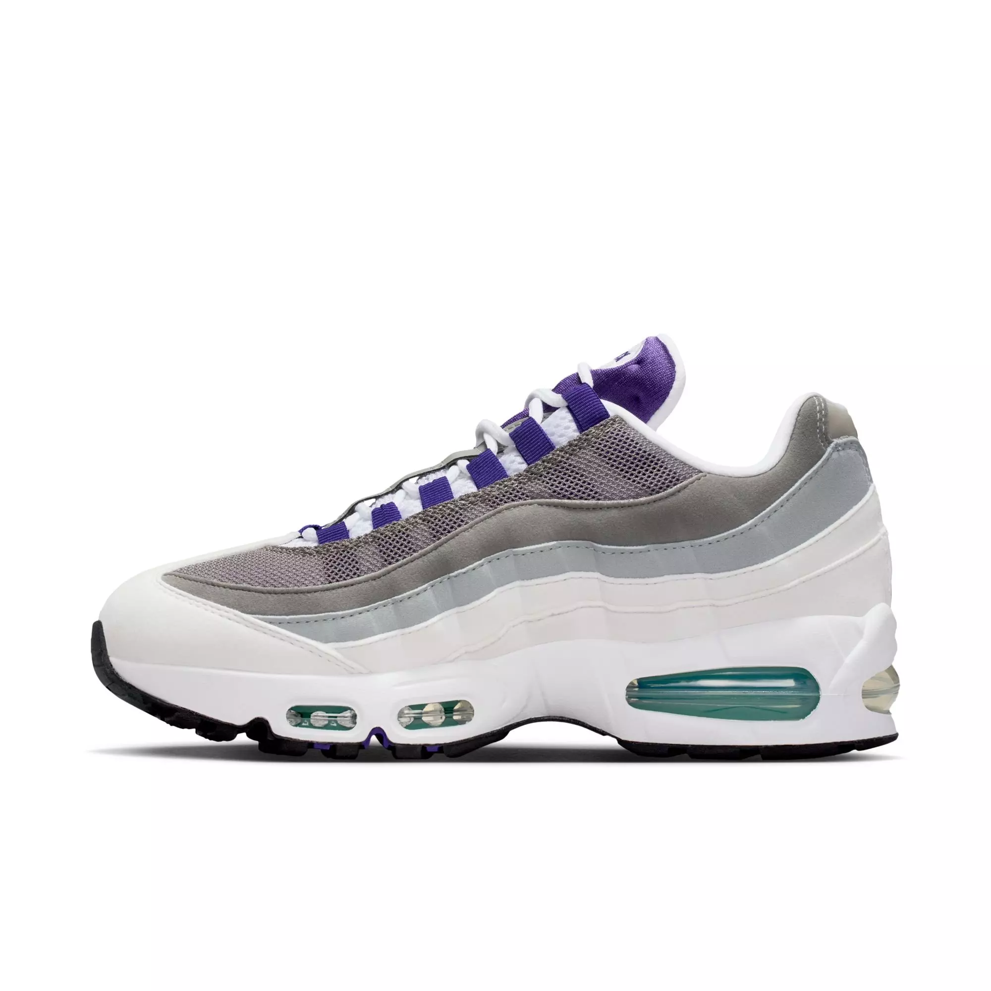 Nike Air Max 95 OG "White/Court Purple/Emerald Green" Women's Shoe - WHITE/PURPLE