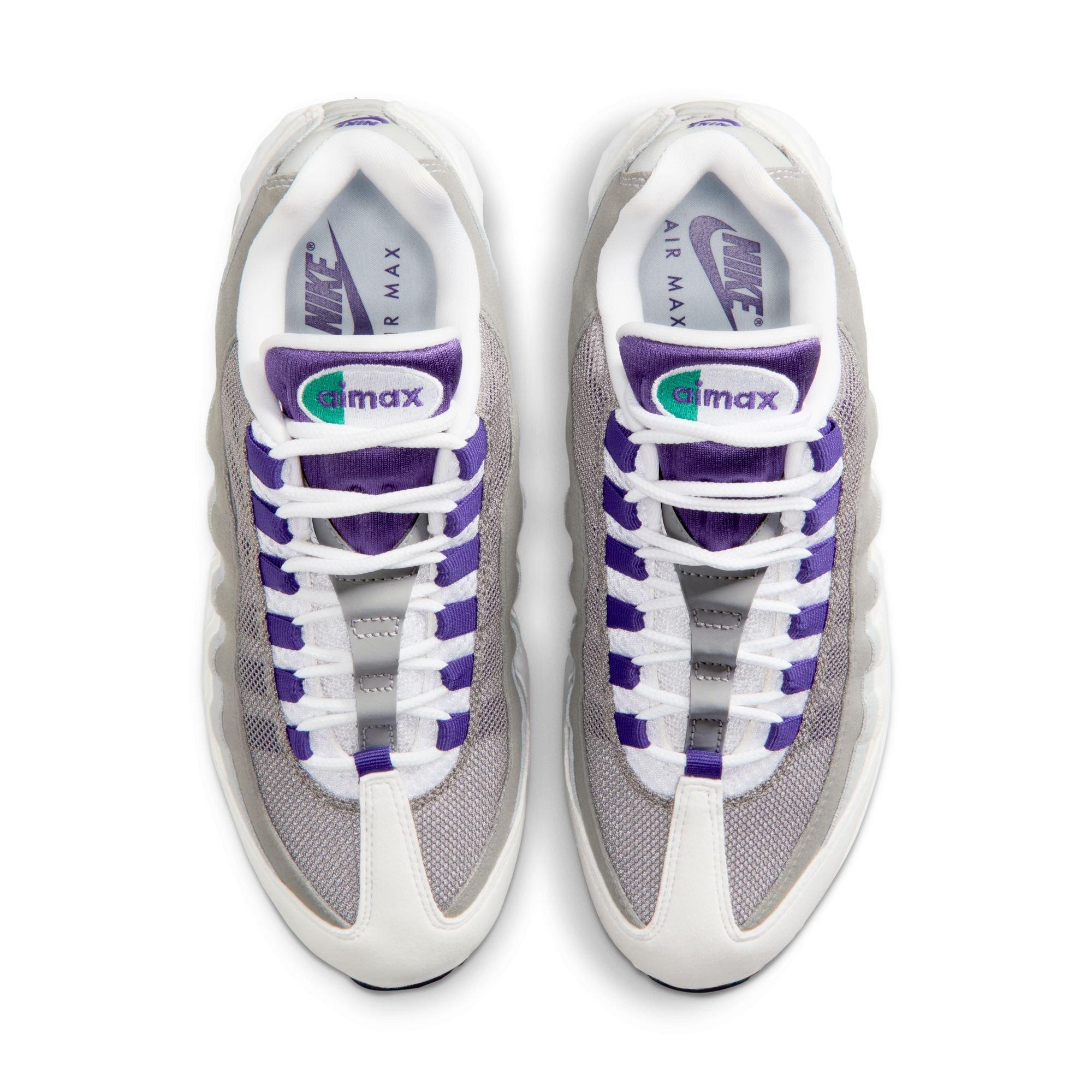 Nike Air Max 95 OG "White/Court Purple/Emerald Green" Women's Shoe - WHITE/PURPLE Thumbnail View 7