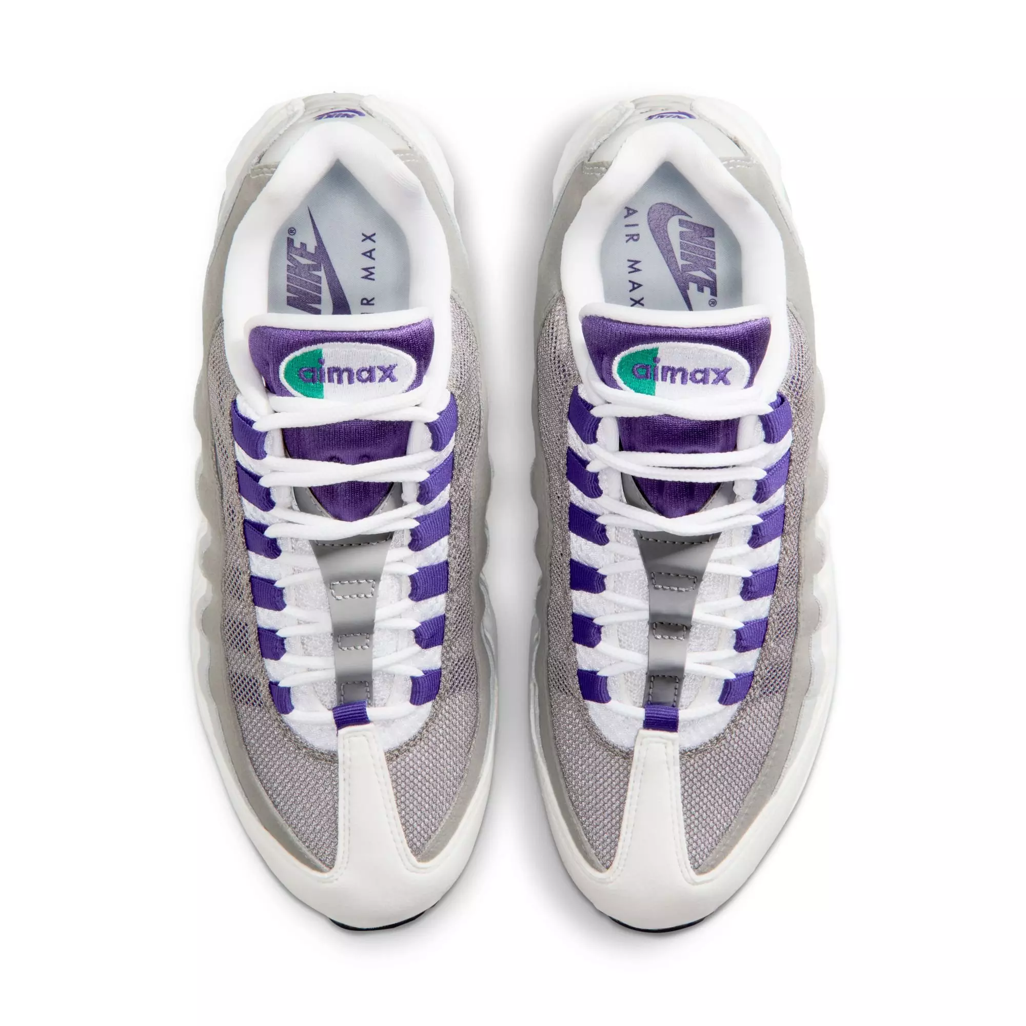 Nike Air Max 95 OG "White/Court Purple/Emerald Green" Women's Shoe - WHITE/PURPLE