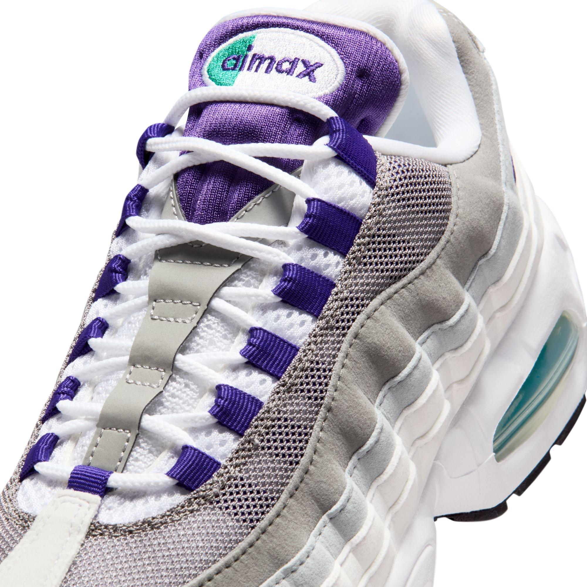 Nike Air Max 95 OG "White/Court Purple/Emerald Green" Women's Shoe - WHITE/PURPLE Thumbnail View 8
