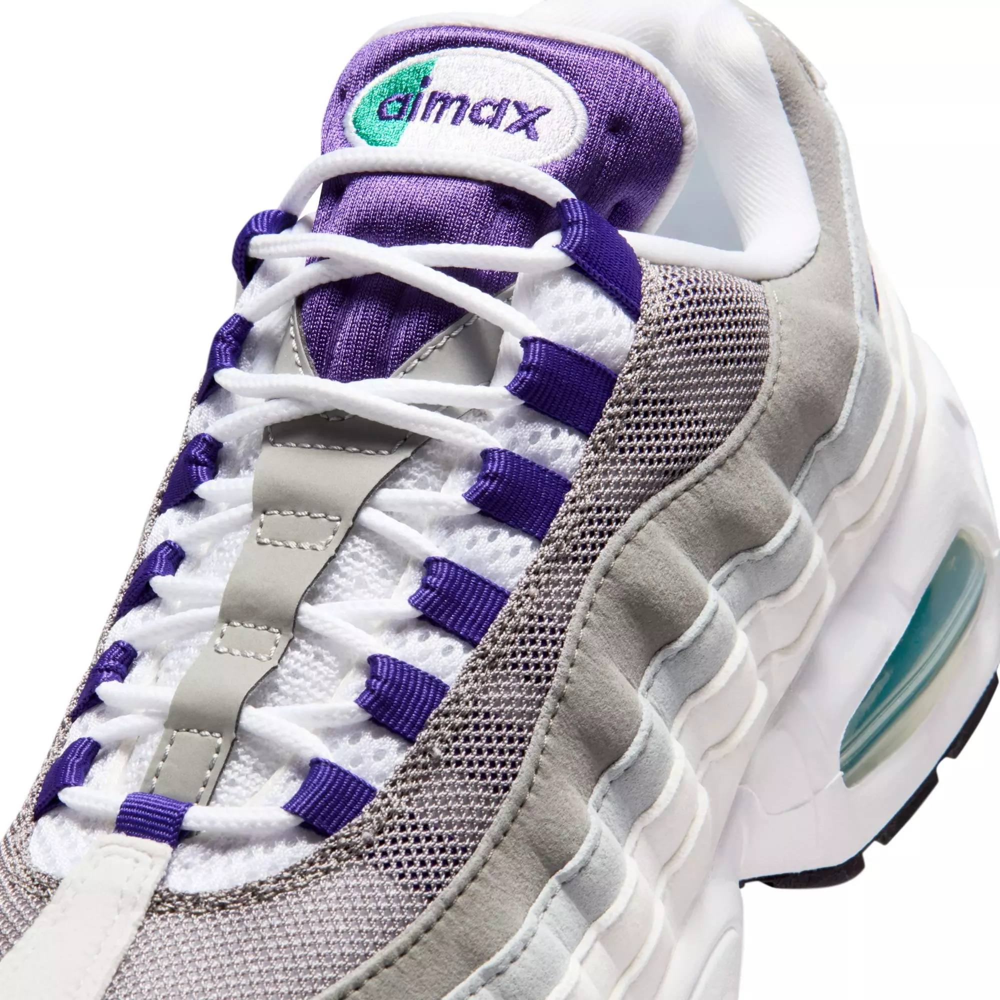 Nike Air Max 95 OG "White/Court Purple/Emerald Green" Women's Shoe - WHITE/PURPLE