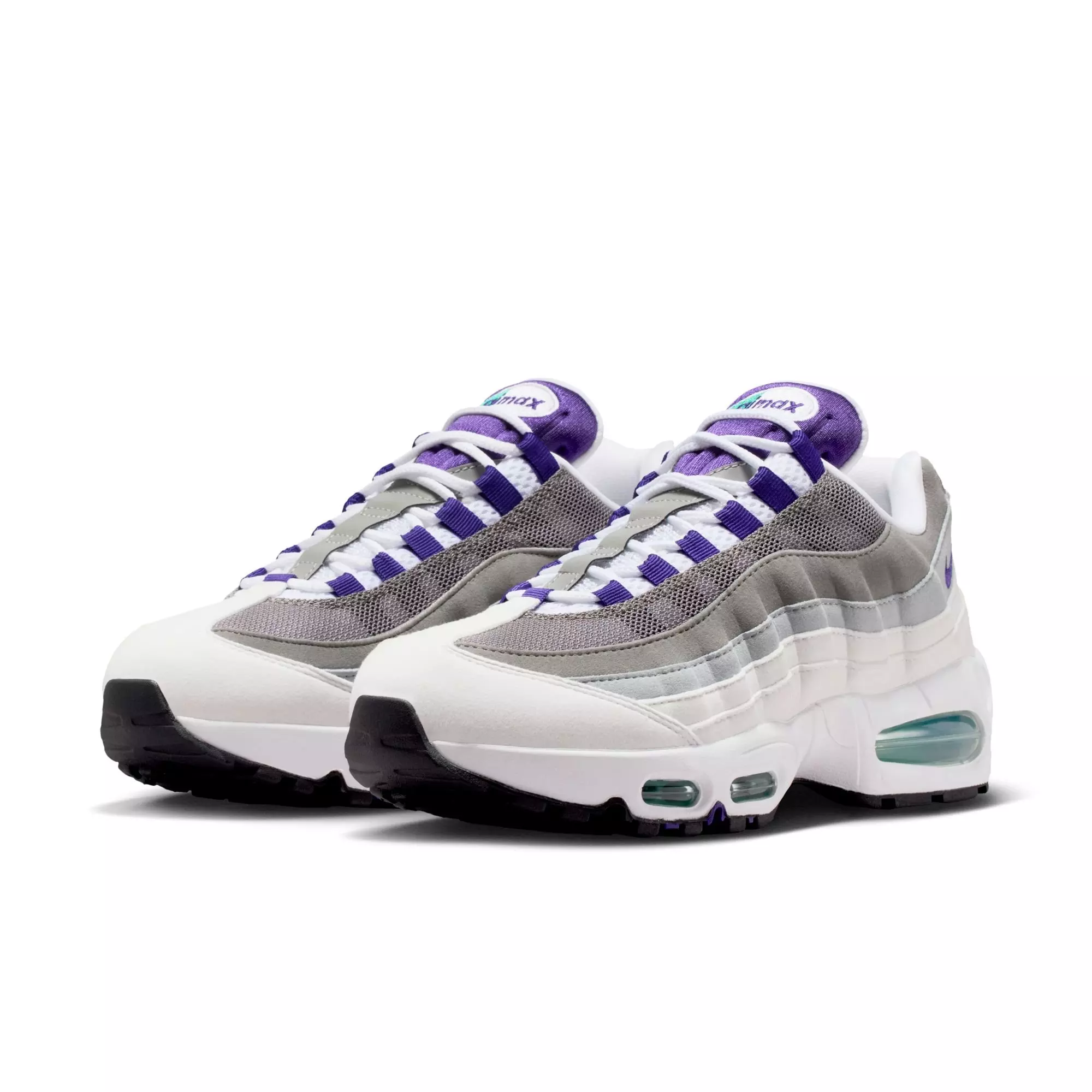 Nike Air Max 95 OG "White/Court Purple/Emerald Green" Women's Shoe - WHITE/PURPLE