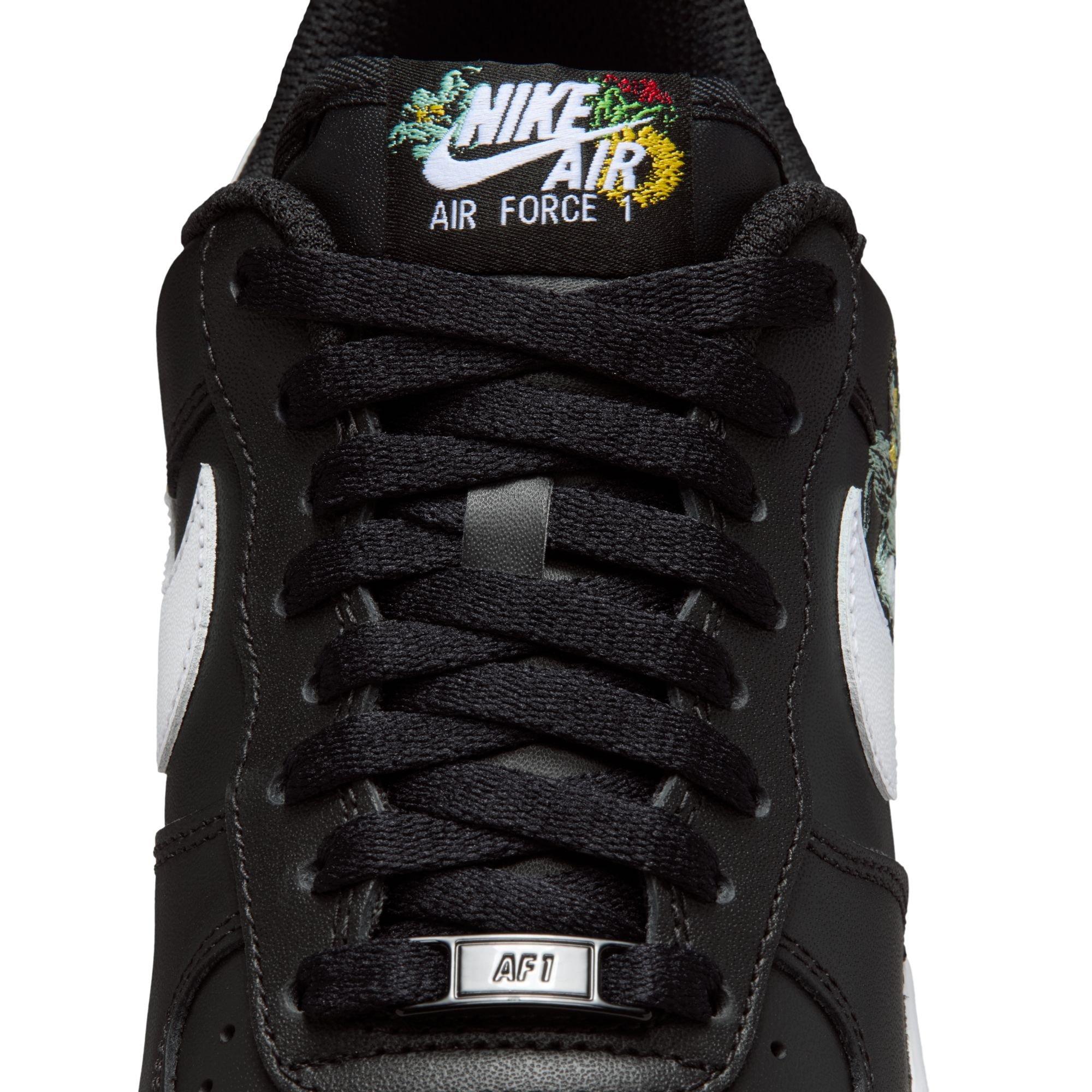 Nike Air Force 1 '07 Premium "Now Accepting All Flowers" Women's Shoe - BLACK/WHITE/METALLIC GOLD Thumbnail View 14