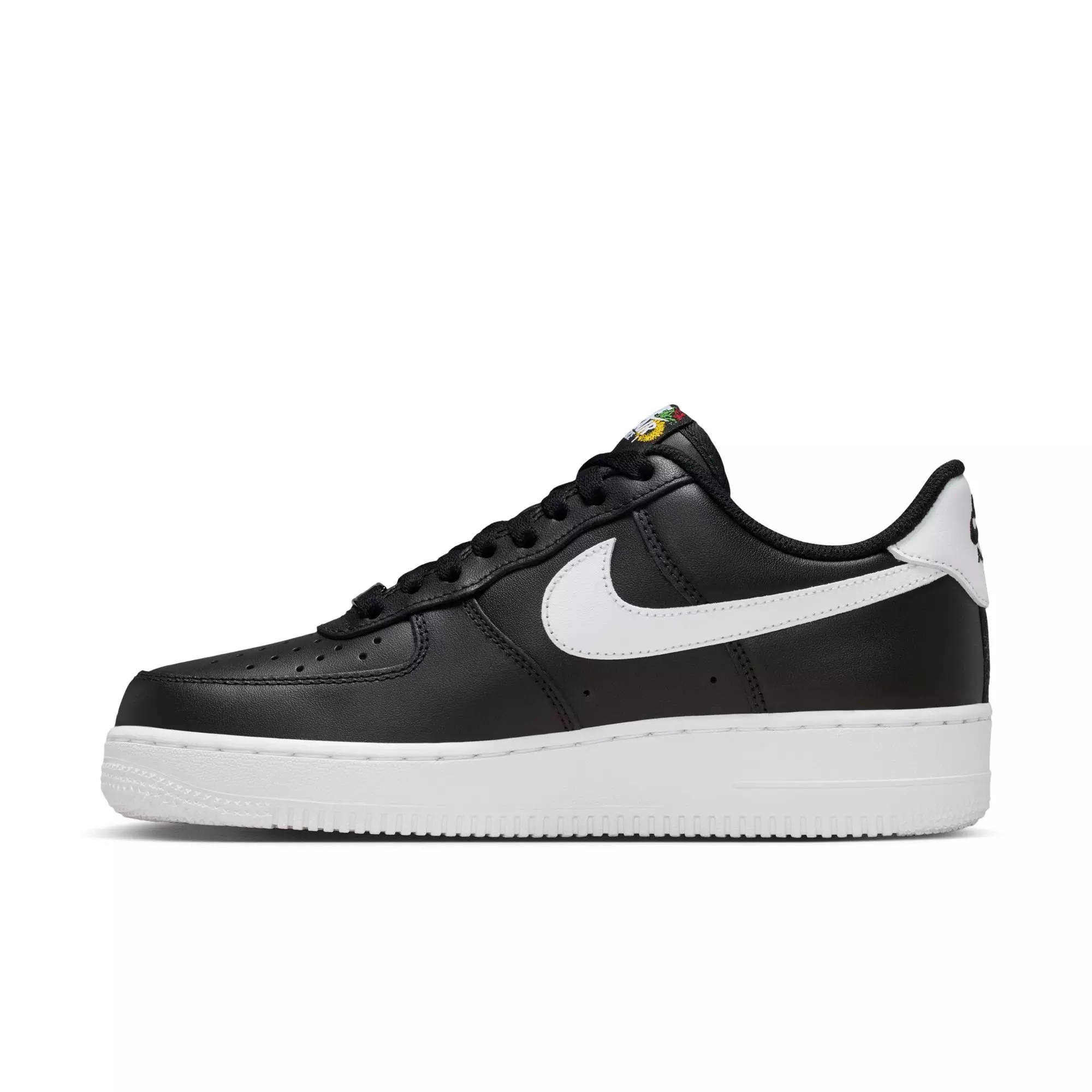 Nike Air Force 1 '07 Premium "Now Accepting All Flowers" Women's Shoe - BLACK/WHITE/METALLIC GOLD