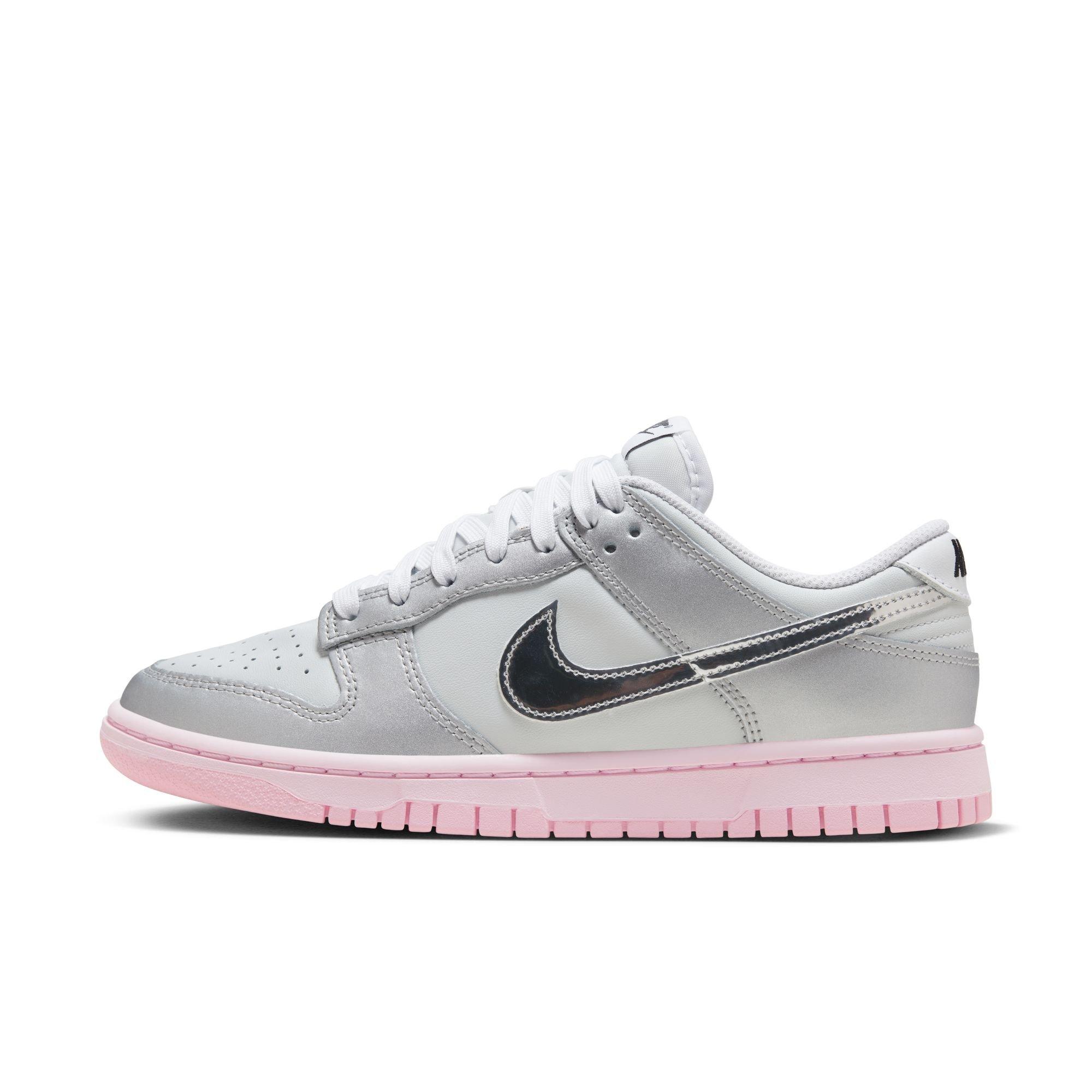 Nike Dunk Low LX "Photon Dust/Metallic Silver/Pink Foam" Women's Shoe - GREY/PINK Thumbnail View 3