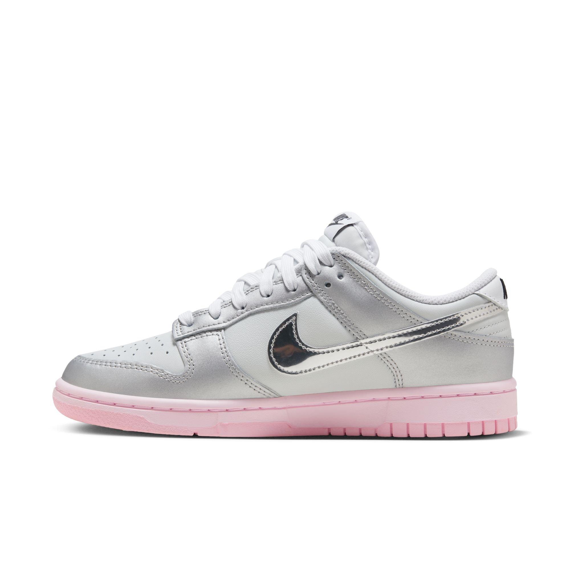 Nike Dunk Low LX "Photon Dust/Metallic Silver/Pink Foam" Women's Shoe - GREY/PINK Thumbnail View 4