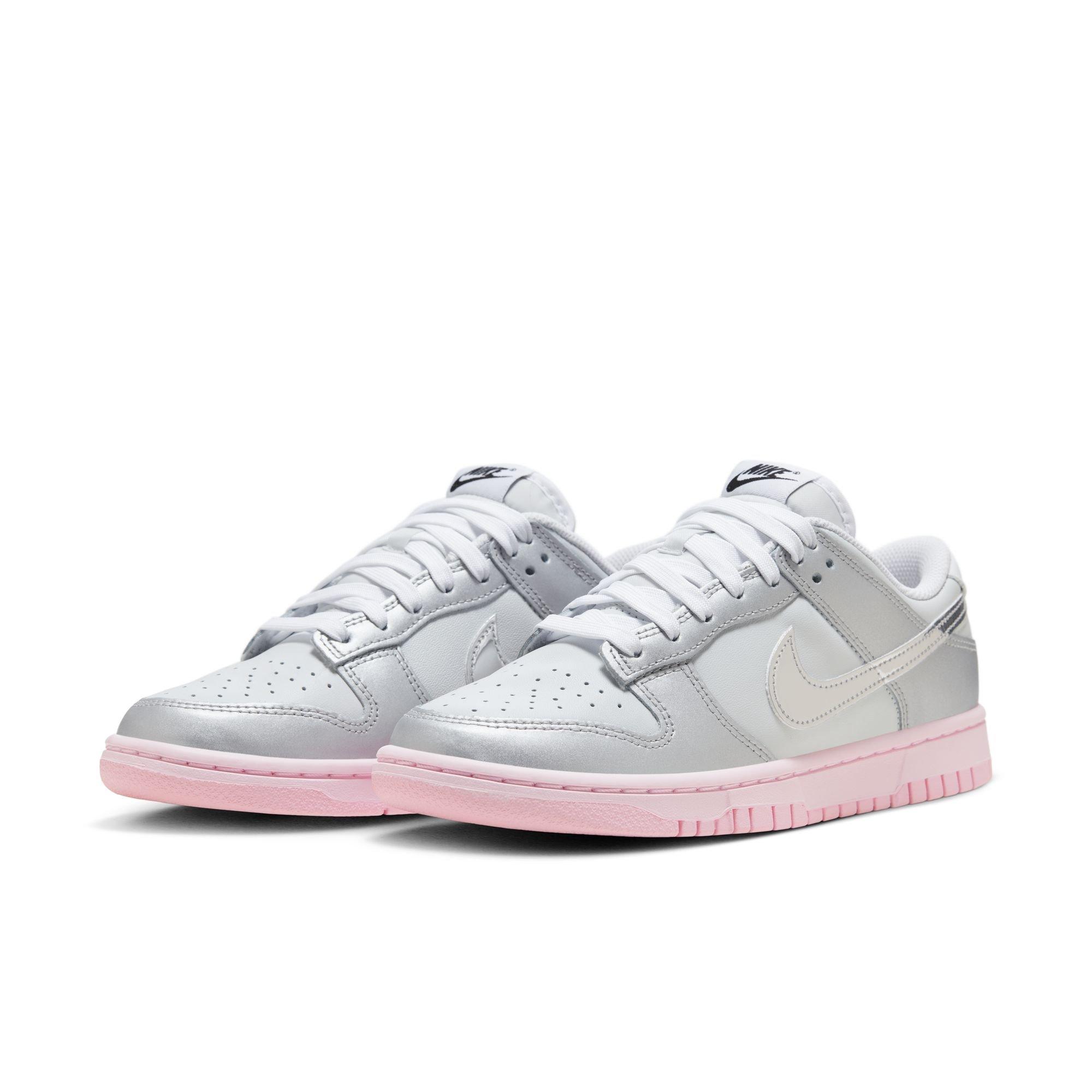 Nike Dunk Low LX "Photon Dust/Metallic Silver/Pink Foam" Women's Shoe - GREY/PINK Thumbnail View 5