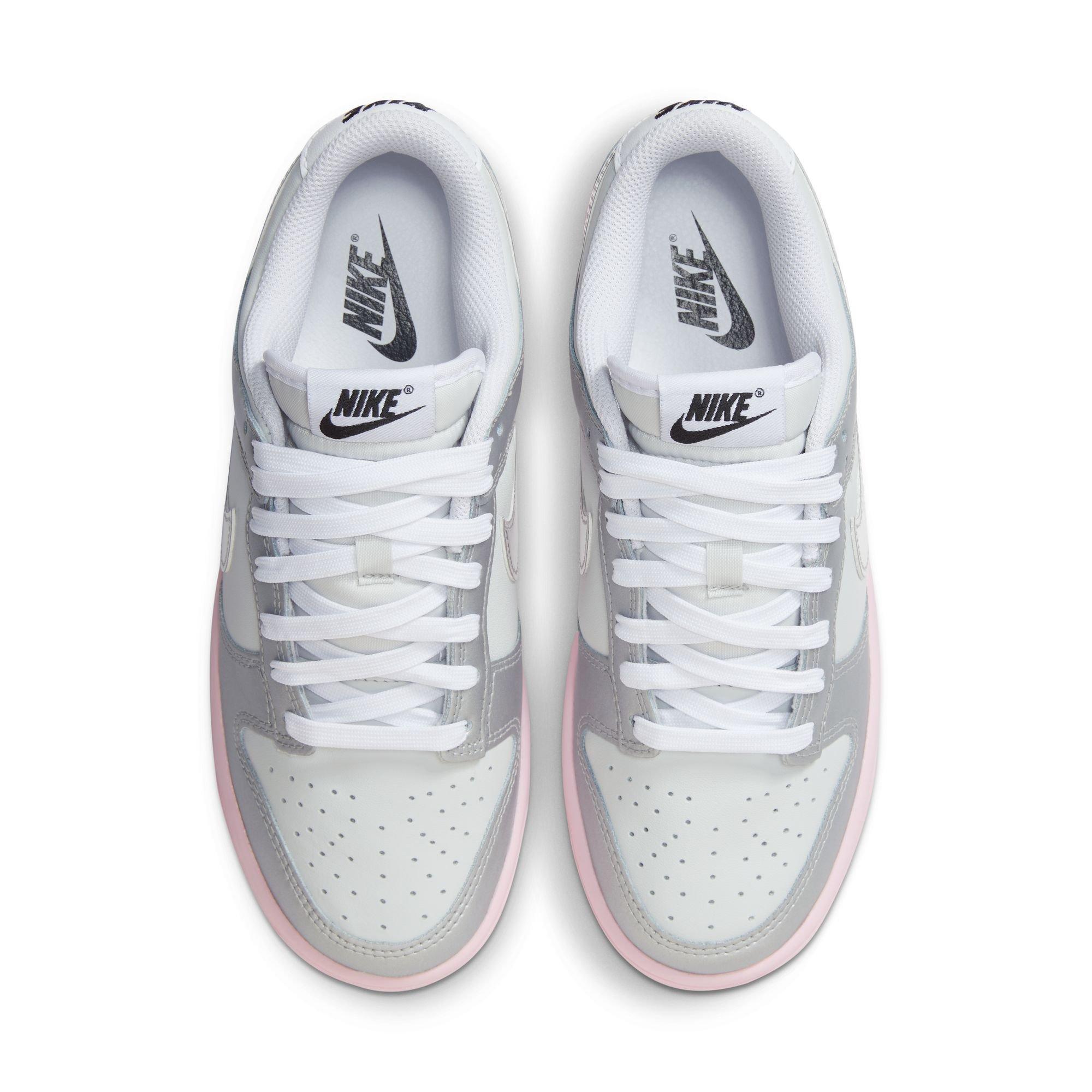 Nike Dunk Low LX "Photon Dust/Metallic Silver/Pink Foam" Women's Shoe - GREY/PINK Thumbnail View 6