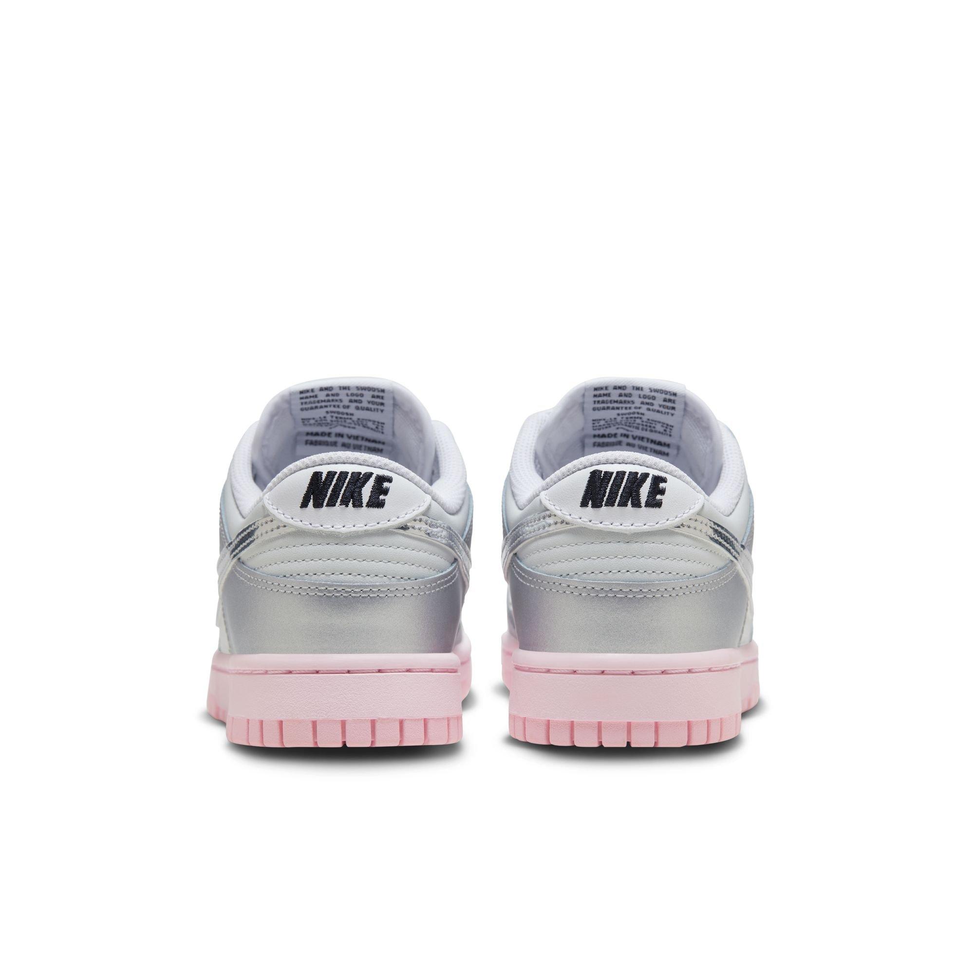 Nike Dunk Low LX "Photon Dust/Metallic Silver/Pink Foam" Women's Shoe - GREY/PINK Thumbnail View 7