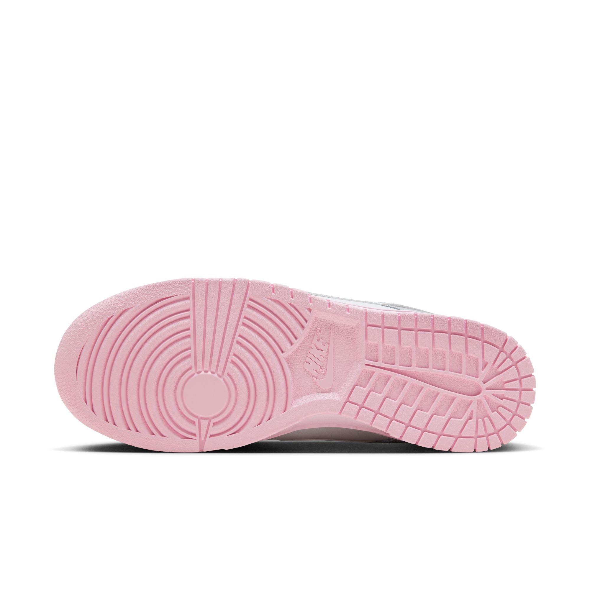 Nike Dunk Low LX "Photon Dust/Metallic Silver/Pink Foam" Women's Shoe - GREY/PINK Thumbnail View 8