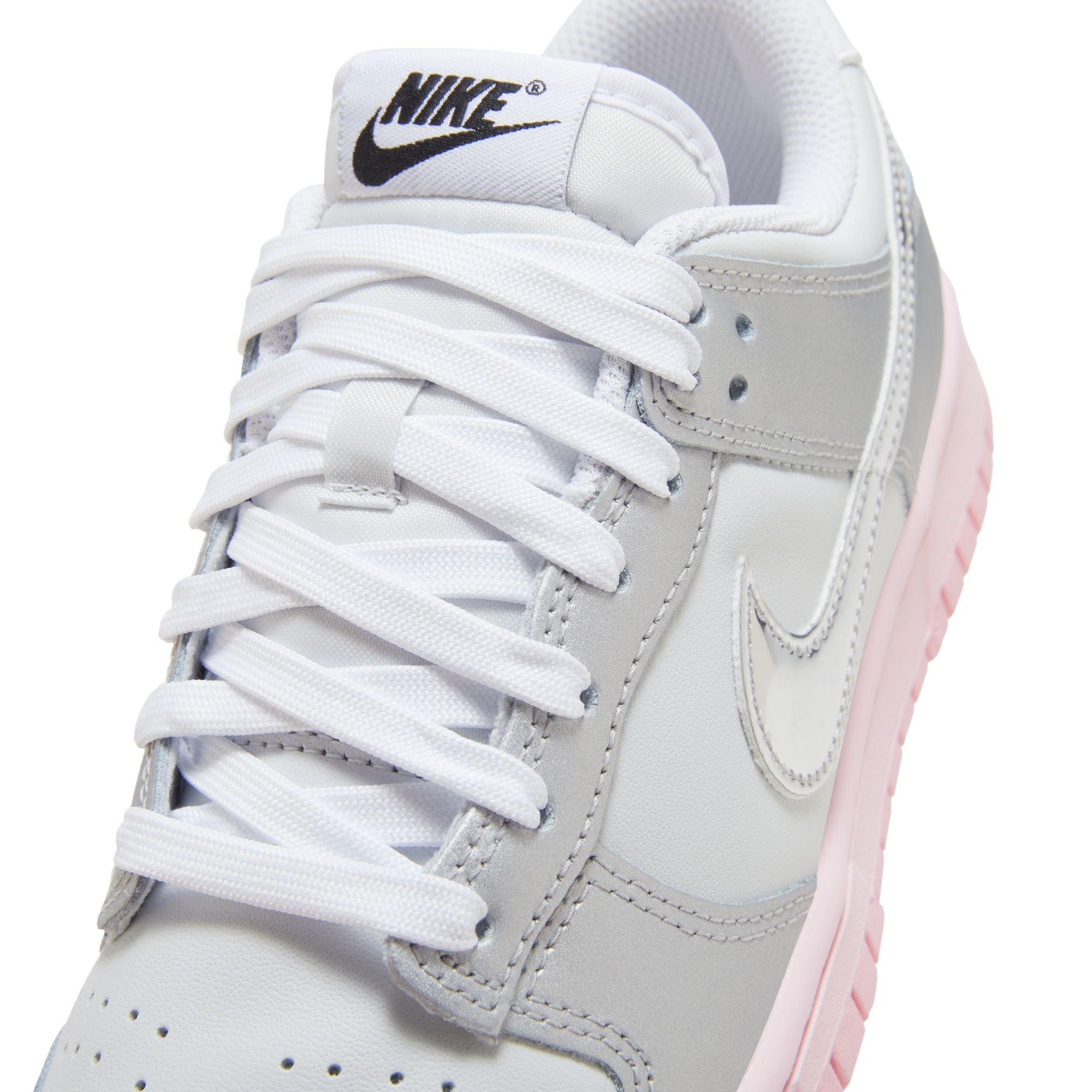 Nike Dunk Low LX "Photon Dust/Metallic Silver/Pink Foam" Women's Shoe - GREY/PINK Thumbnail View 9