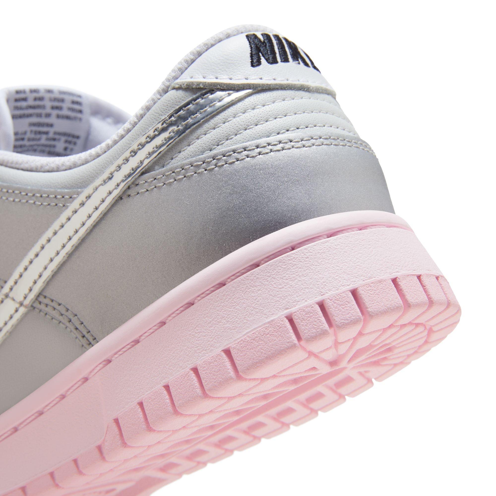 Nike Dunk Low LX "Photon Dust/Metallic Silver/Pink Foam" Women's Shoe - GREY/PINK Thumbnail View 10