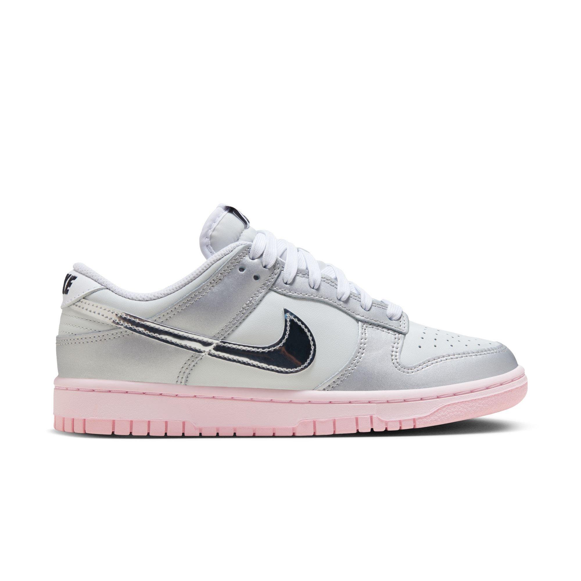 Nike Dunk Low LX "Photon Dust/Metallic Silver/Pink Foam" Women's Shoe - GREY/PINK Thumbnail View 1
