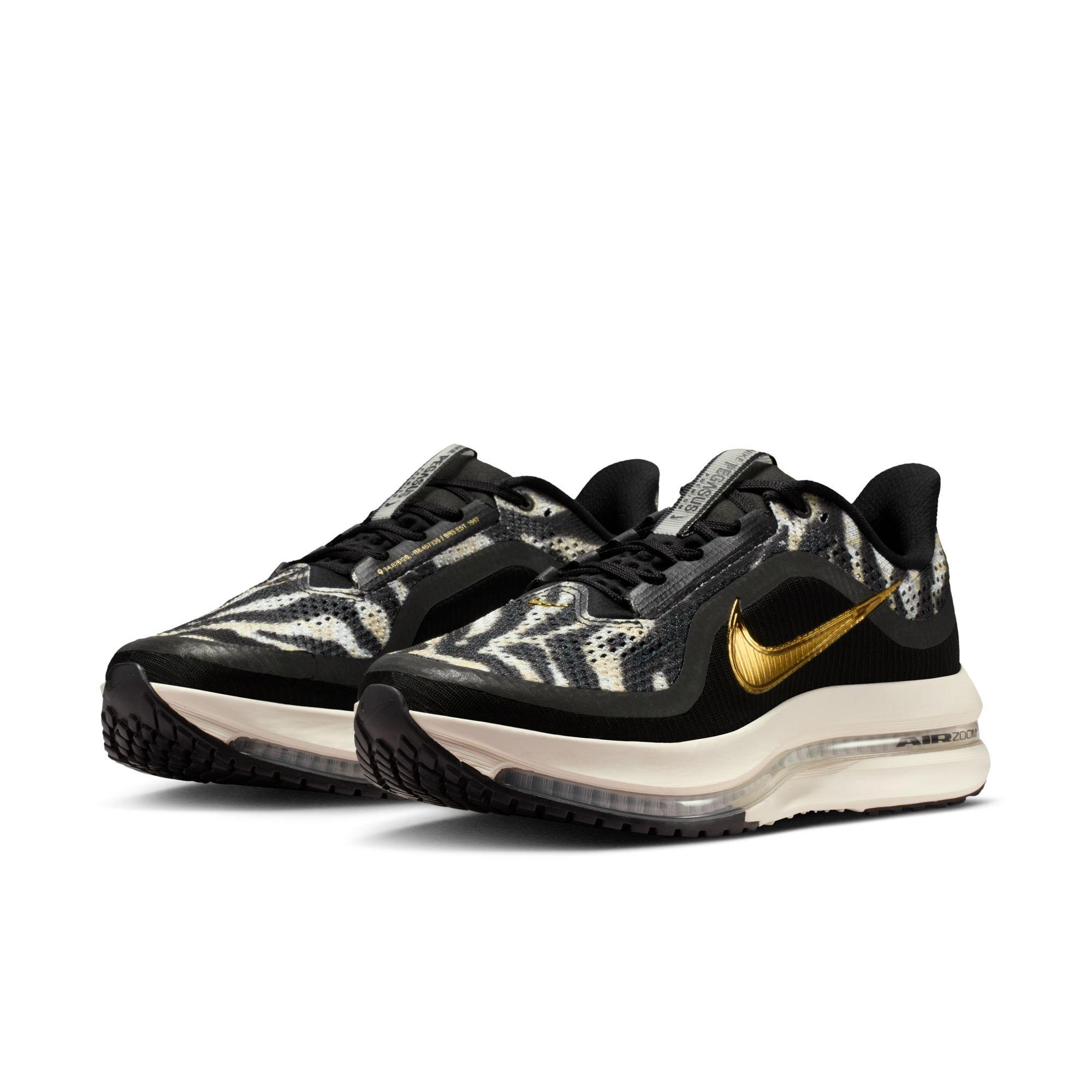 Nike Pegasus Premium "Black/Metallic Gold/Phantom/Dark Hazel" Women's Road Running Shoe - TAN/BLACK Thumbnail View 5