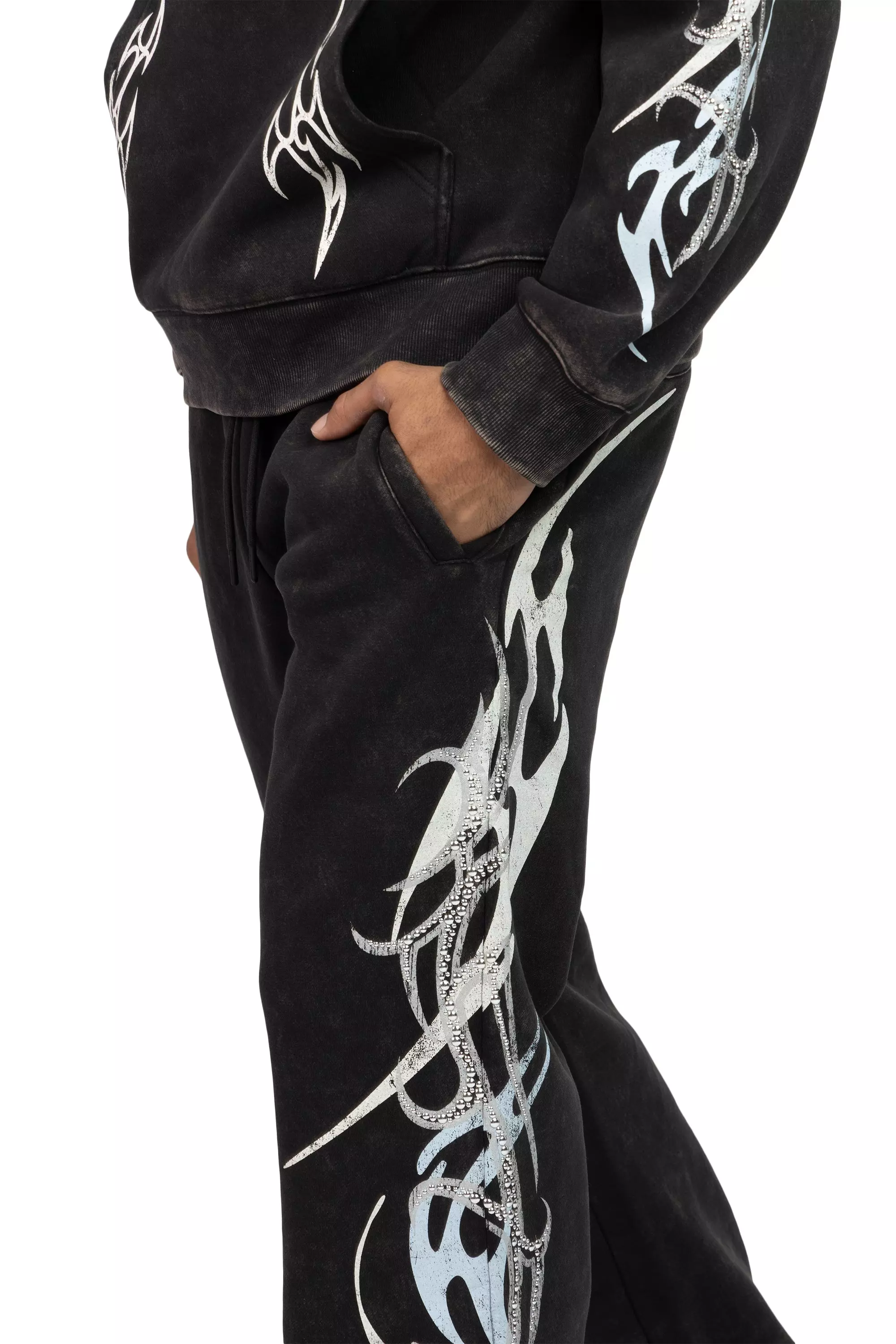 Smoke Rise Men's Eternity Fleece Pants - Black - BLACK