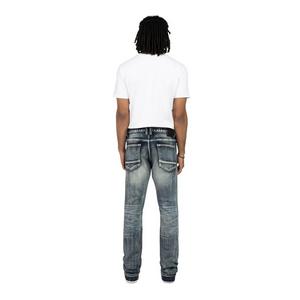 Smoke Rise Men's Lazy STK Flare Grunge Wash Denim Jeans - Frasco
