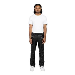 Smoke Rise Men's Stacked Flare Cargo Pants - Black