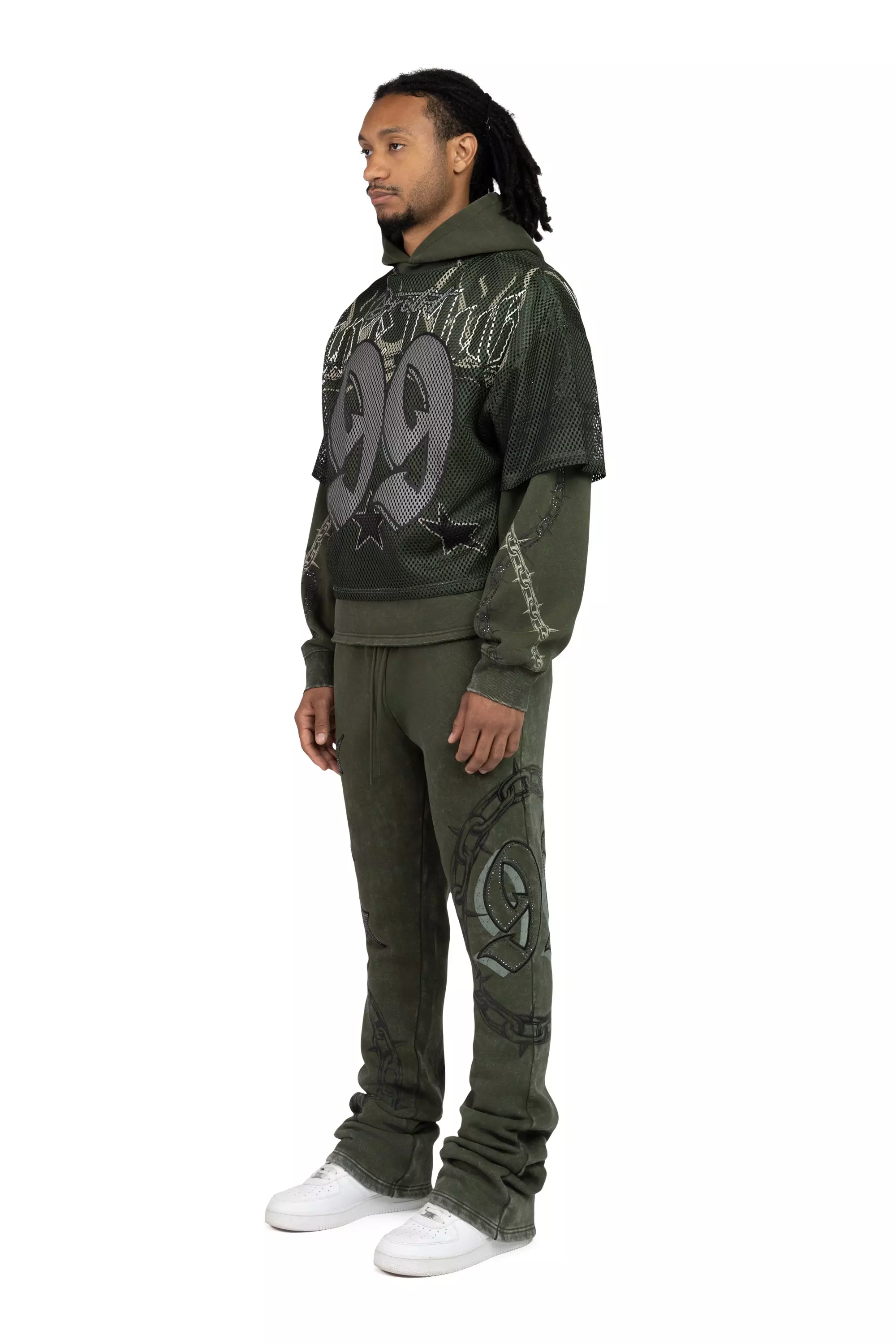 Smoke Rise Men's Luxe Club Fleece Pants - Moss - GREEN